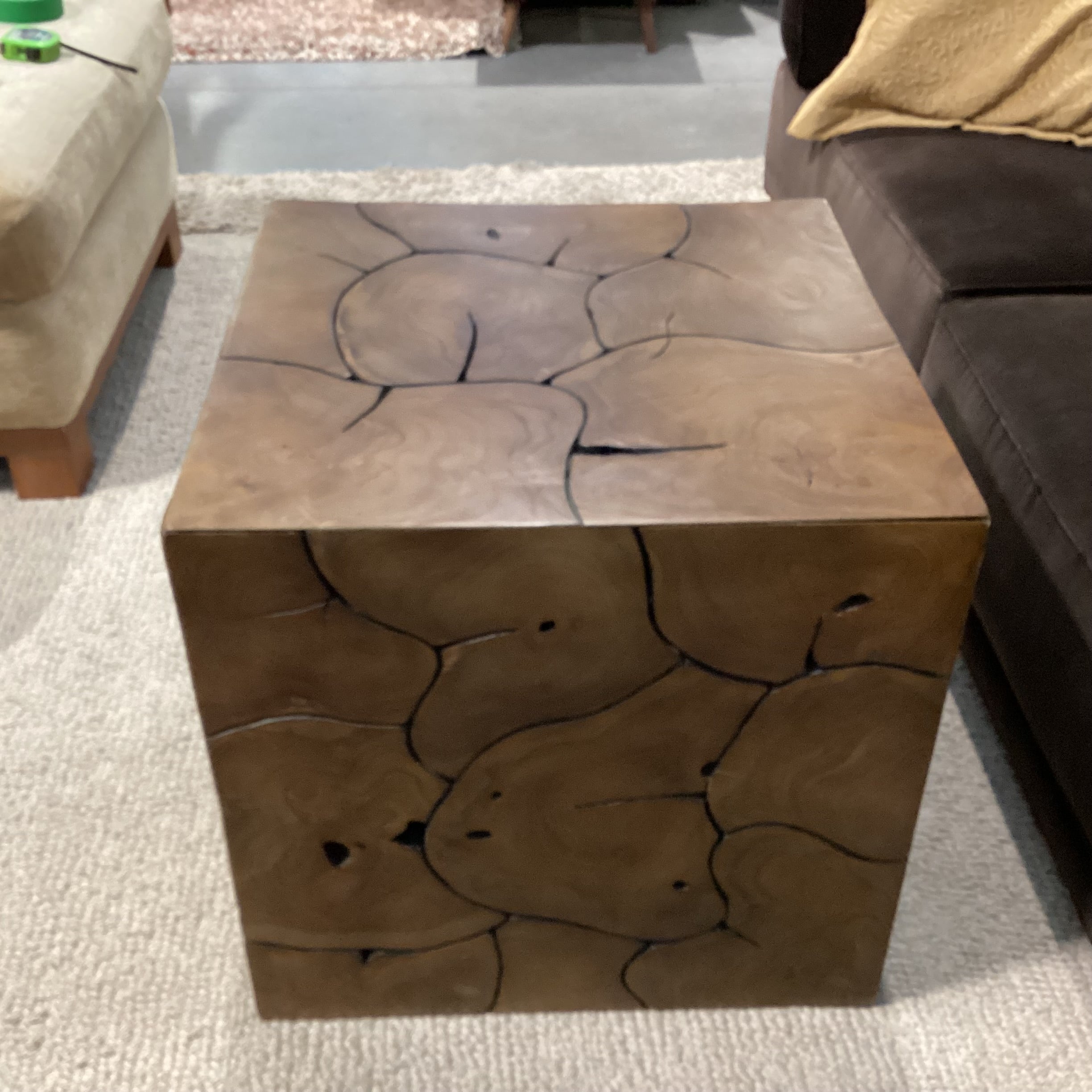 Four Hands Teak Root Tomlin Square Accent Table 22"x 22"x 22"