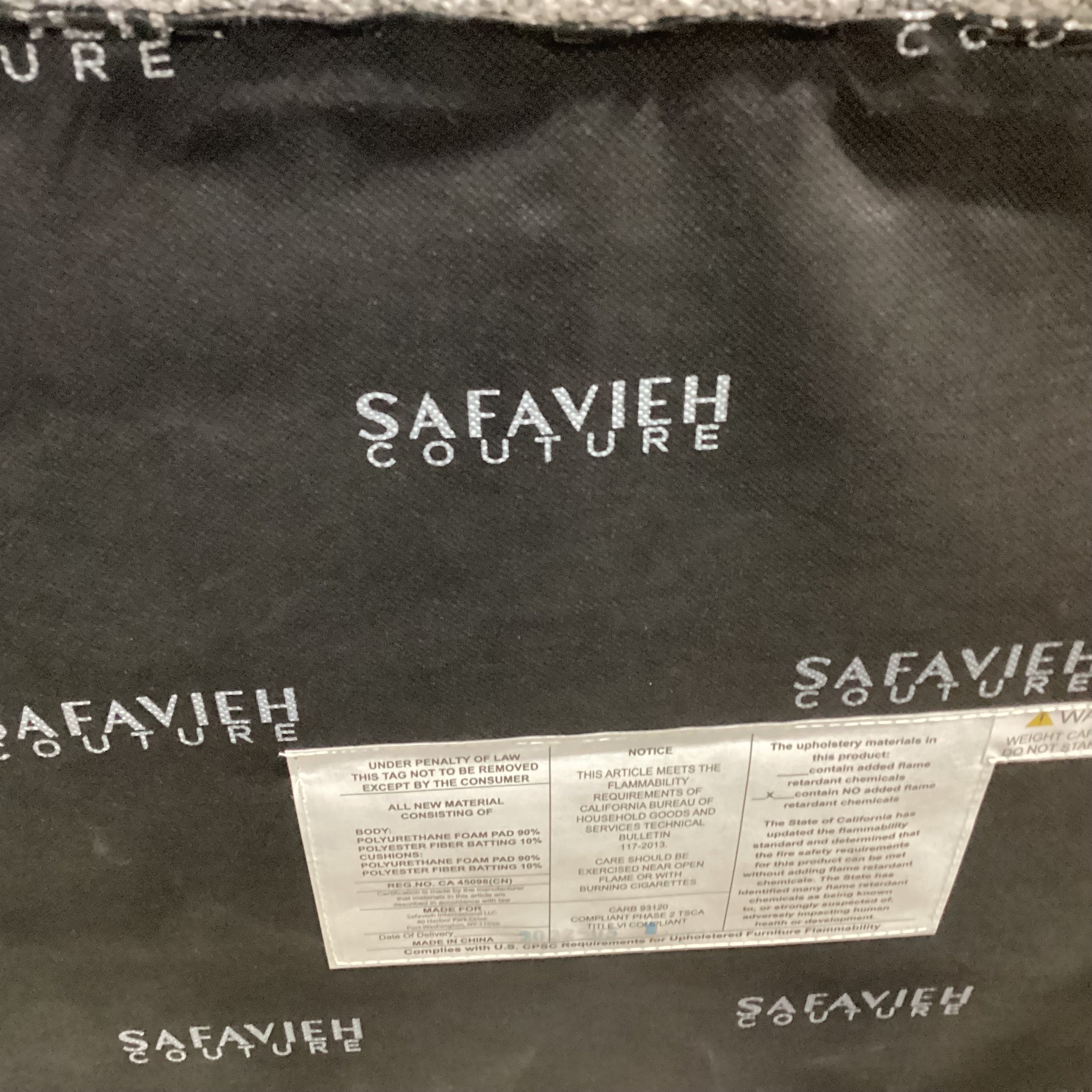 Safavieh Couture Lordyn Modern Grey Boucle Chair 30"x 28"x 30"