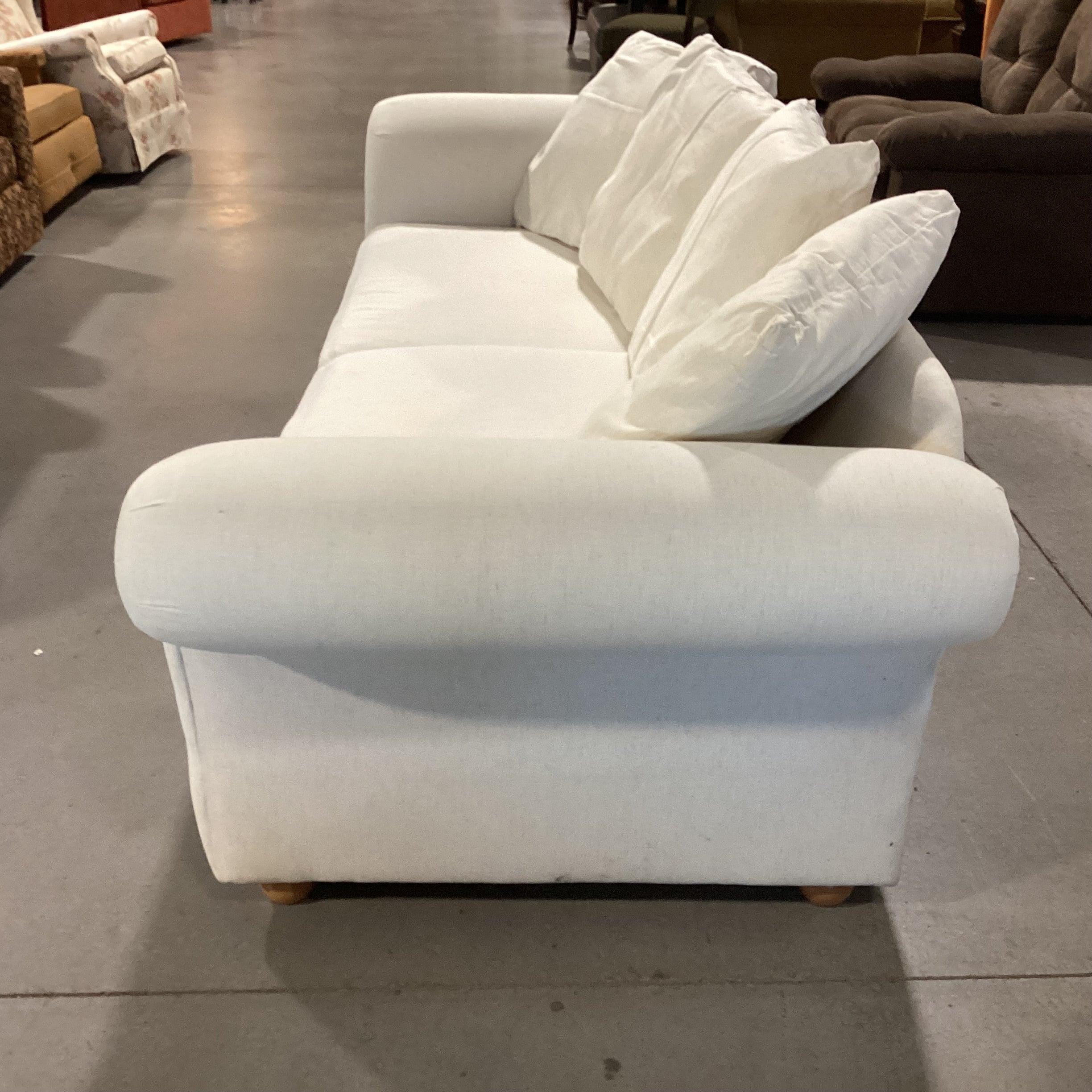Pottery Barn Natural Slipcovered Shell Sofa 96"x 37"x 30"