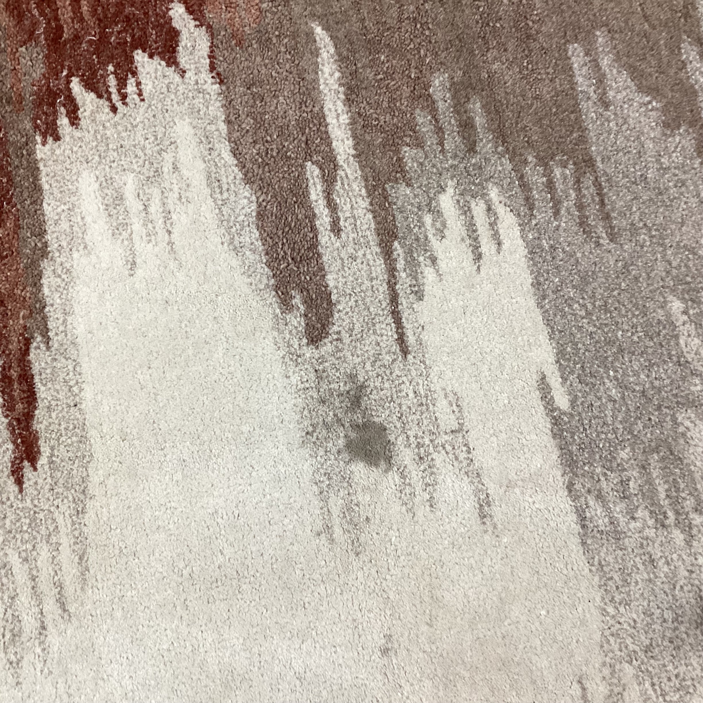 Crate & Barrel Birch & Terracotta Southwest Wool & Rayon Rug 6'x 9'