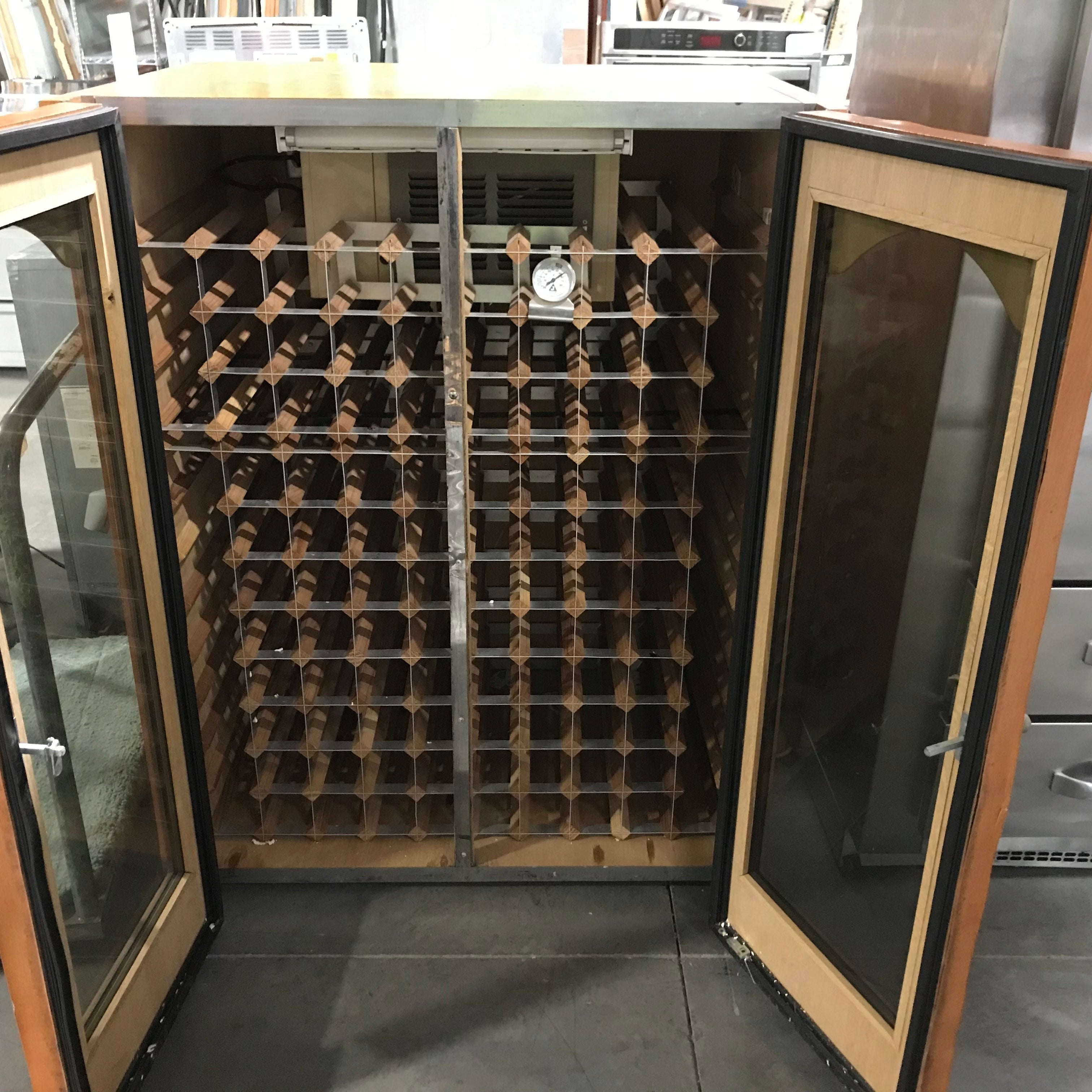 Wine Cooler Cabinet, Brown, 88-Bottles Wine Cooler 38"x 28"x 49"