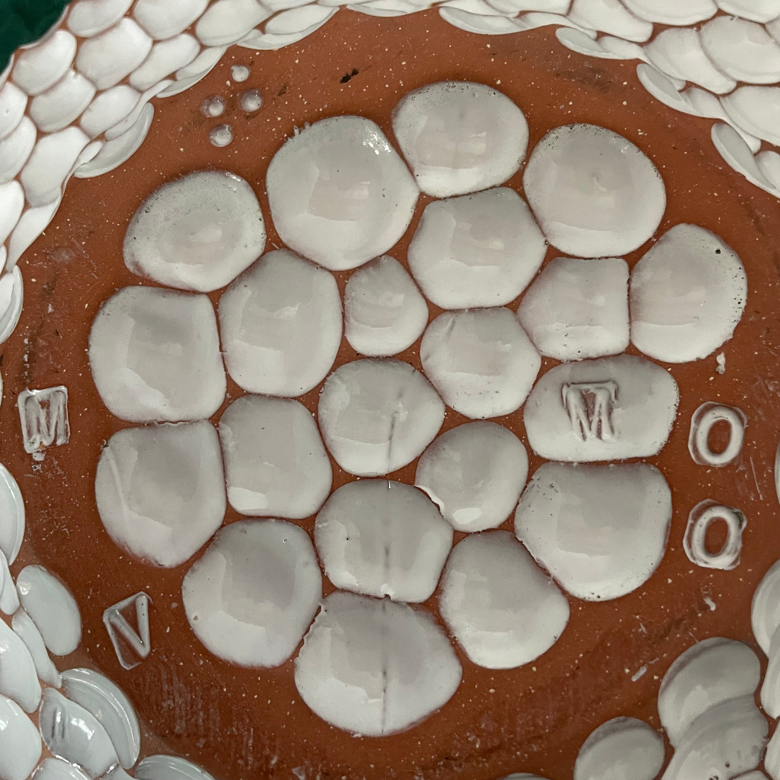 Vintage "Bubble Art" Pottery Bowl, Signed by Brad Miller, 10" x  2"