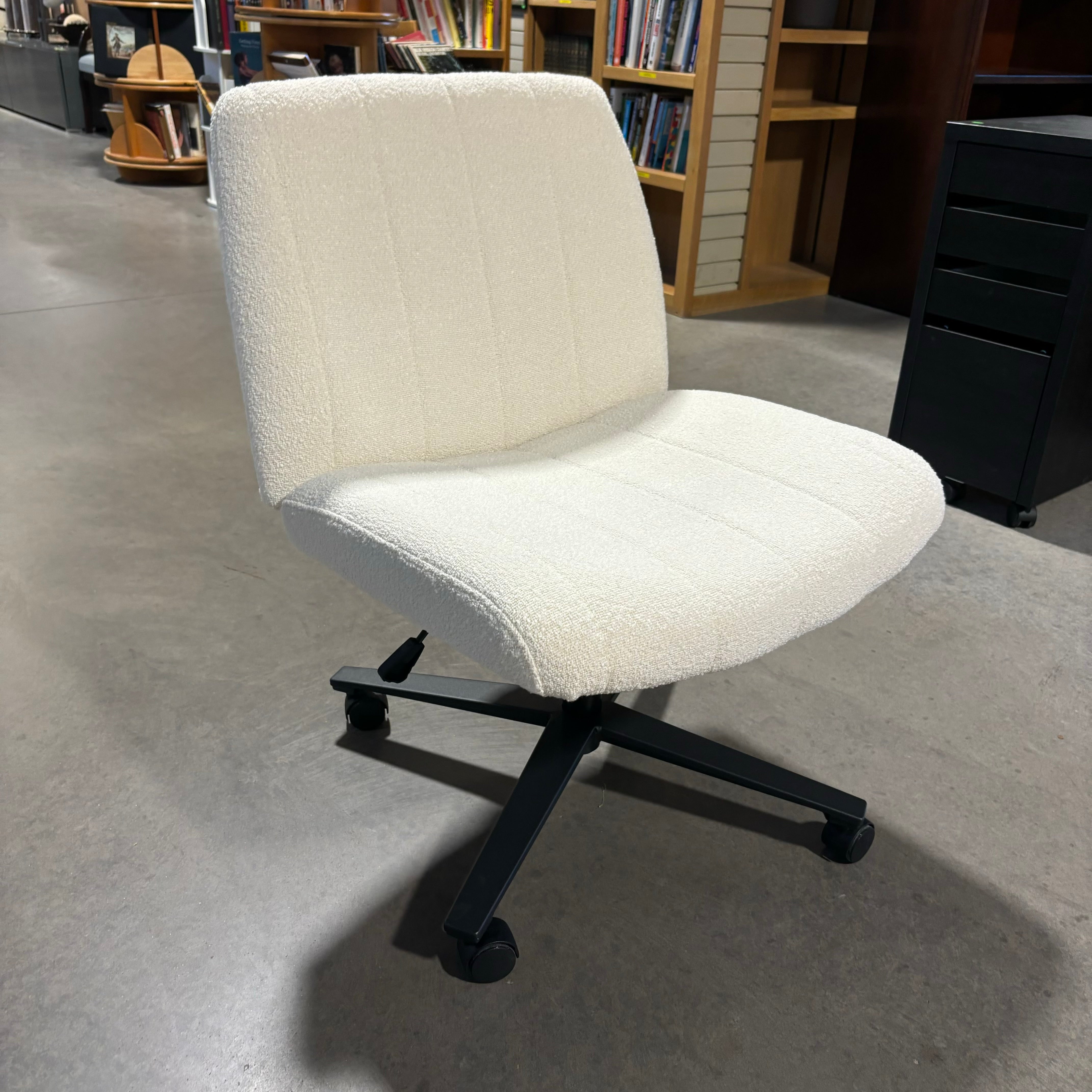 Target Micro Boucle Rolling Swivel Office Chair 26"x 26"x 34"