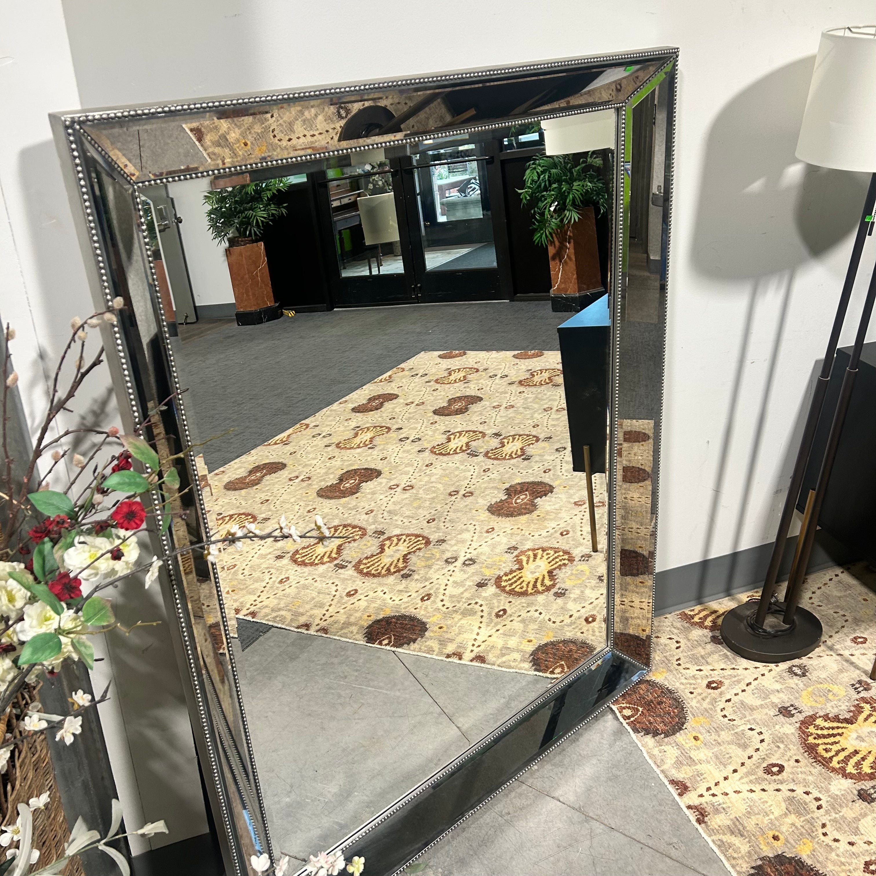 Basset Company Beaded Wall/Floor Mirror 48"x 61"