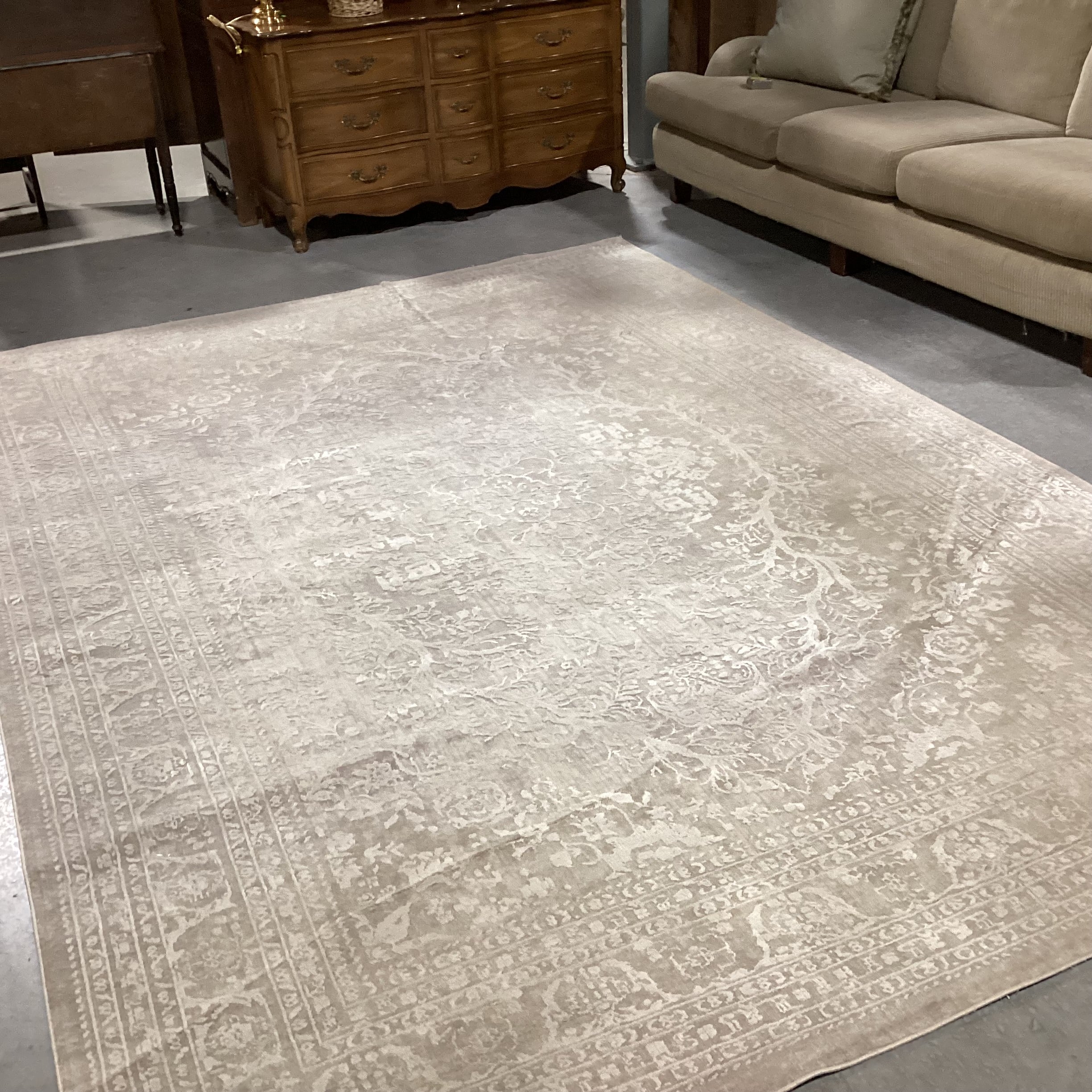 Safavieh Reflection Beige Creme Raised Woven Rug 9'x 12'