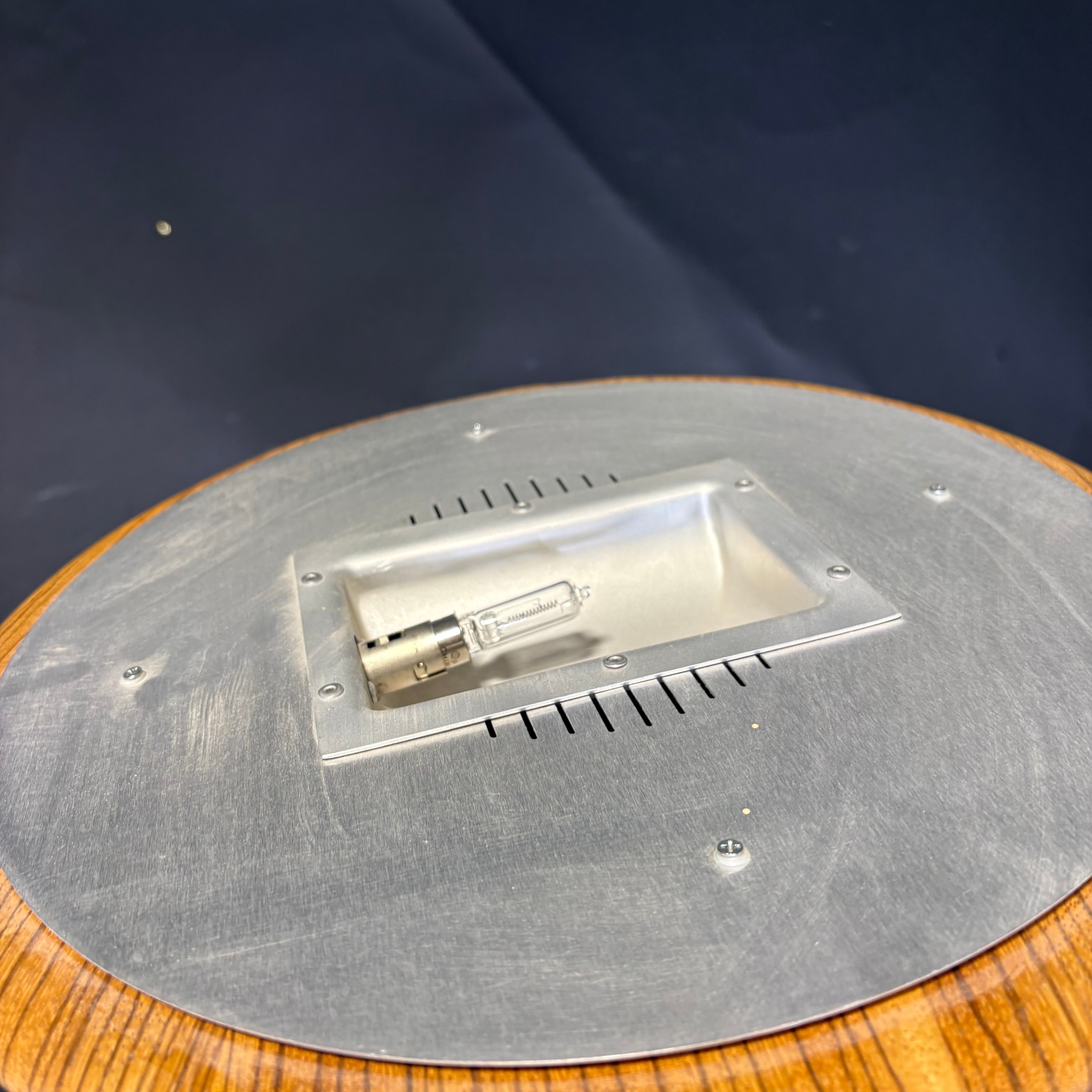 Custom One of a Kind Solid 2 Toned Tiger Oak Torcherie Floor Lamp 15” Diameter x 72”