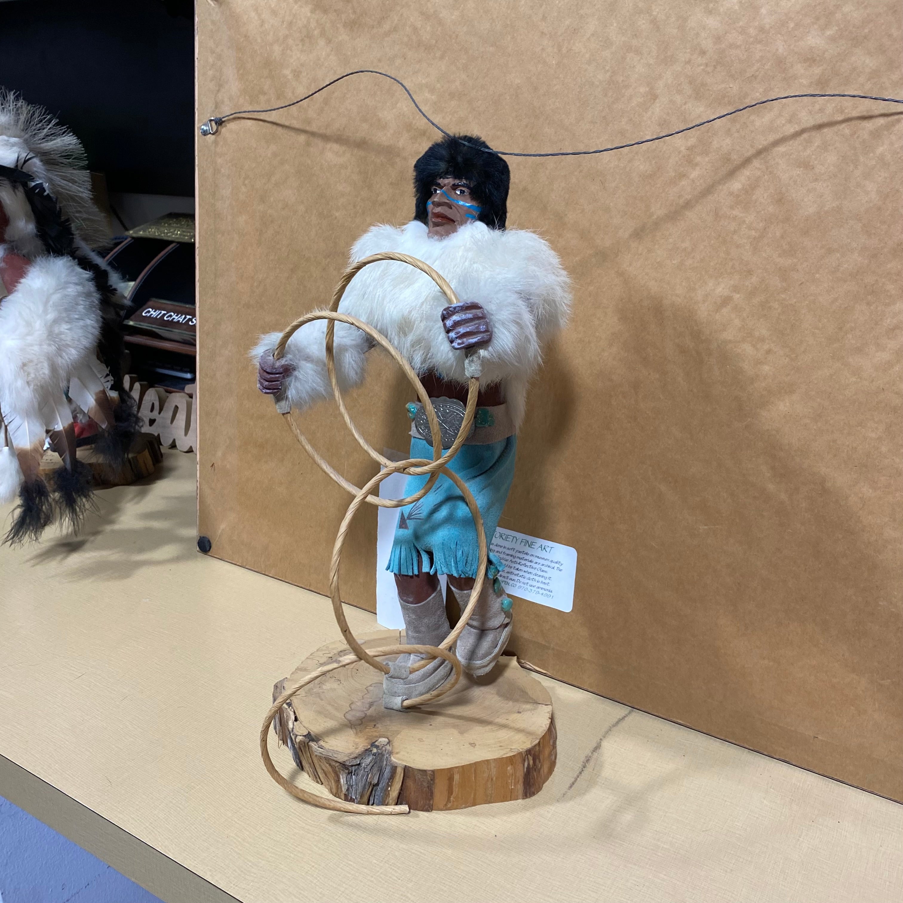Vintage Large Signed Hoop Dancer Kochina Doll 16"x 8"