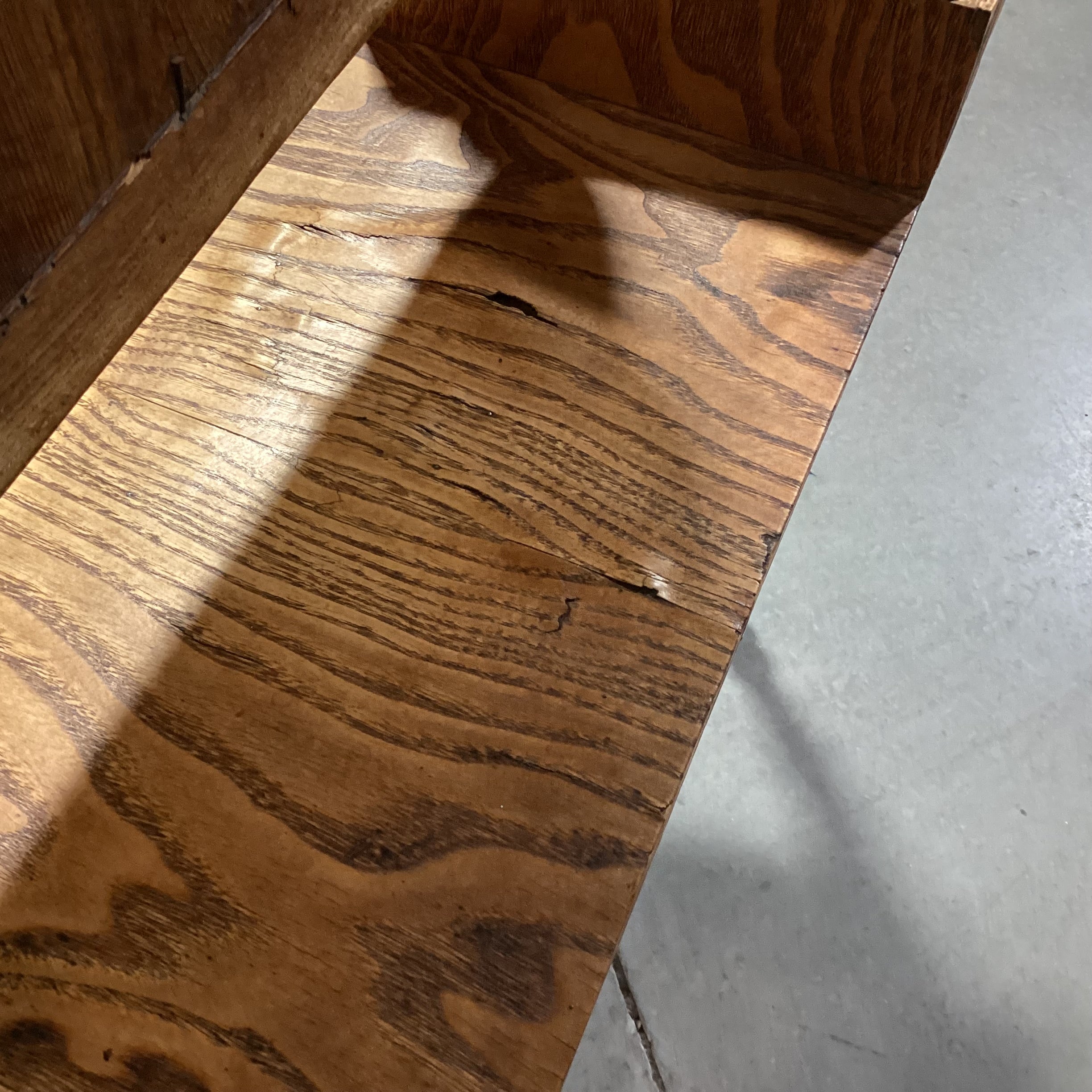 Antique American Carved Wood & Veneer 5 Drawer with Mirror Ladies Vanity Dresser 38"x 19"x 53"