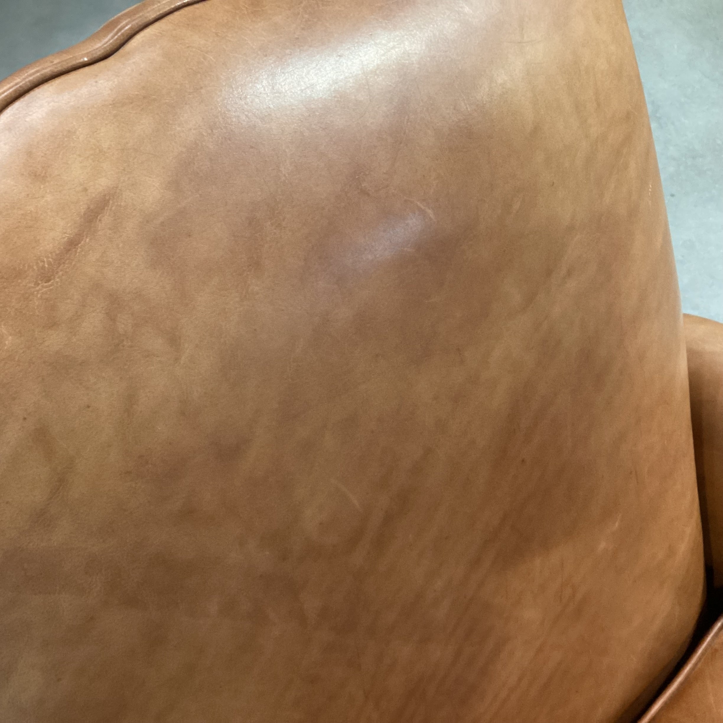 Lee Industries Leather with Back Nailhead Club Chair 31"x 35"x 33"