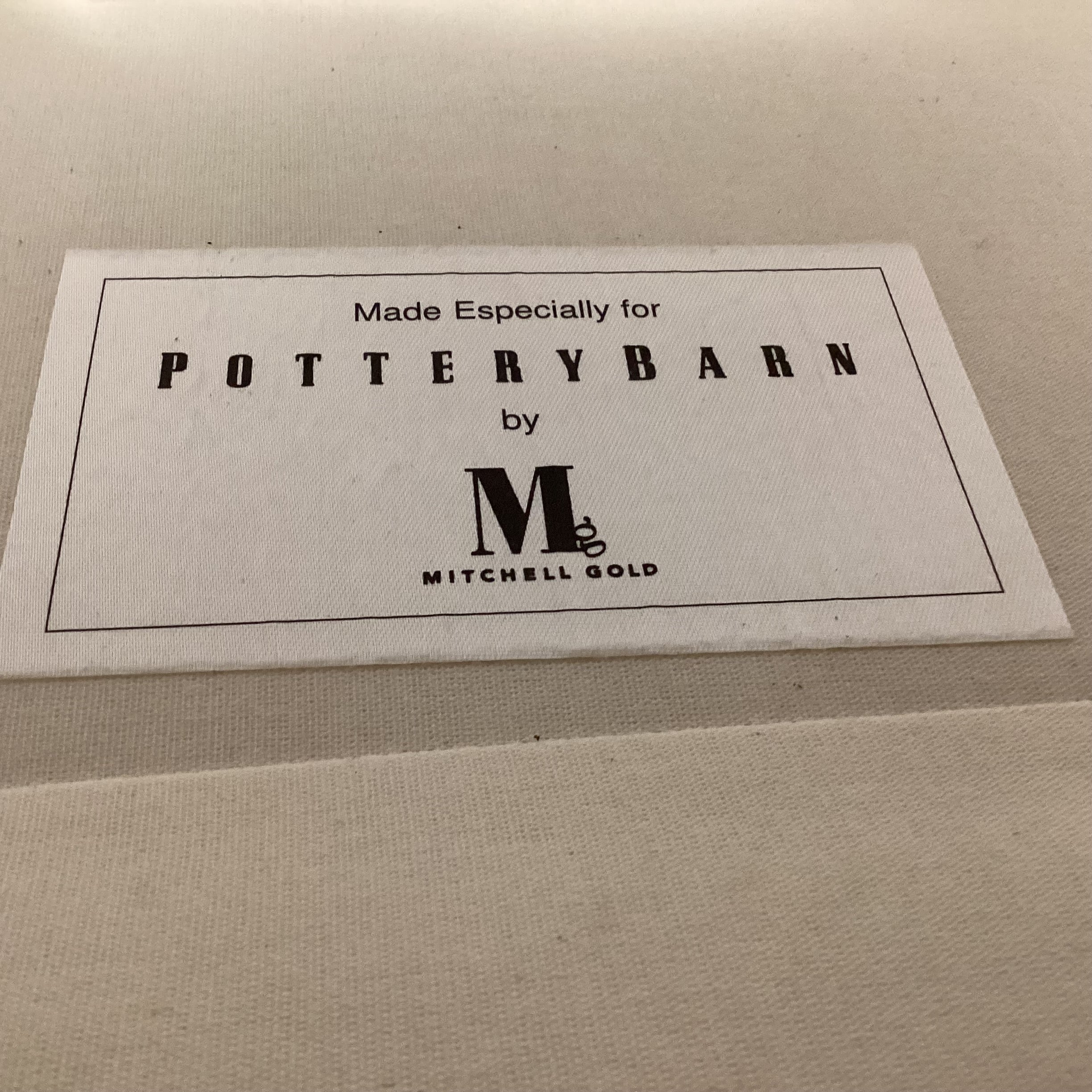 Pottery Barn Cream Slipcover Loveseat Sofa 61"x 36"x 37"