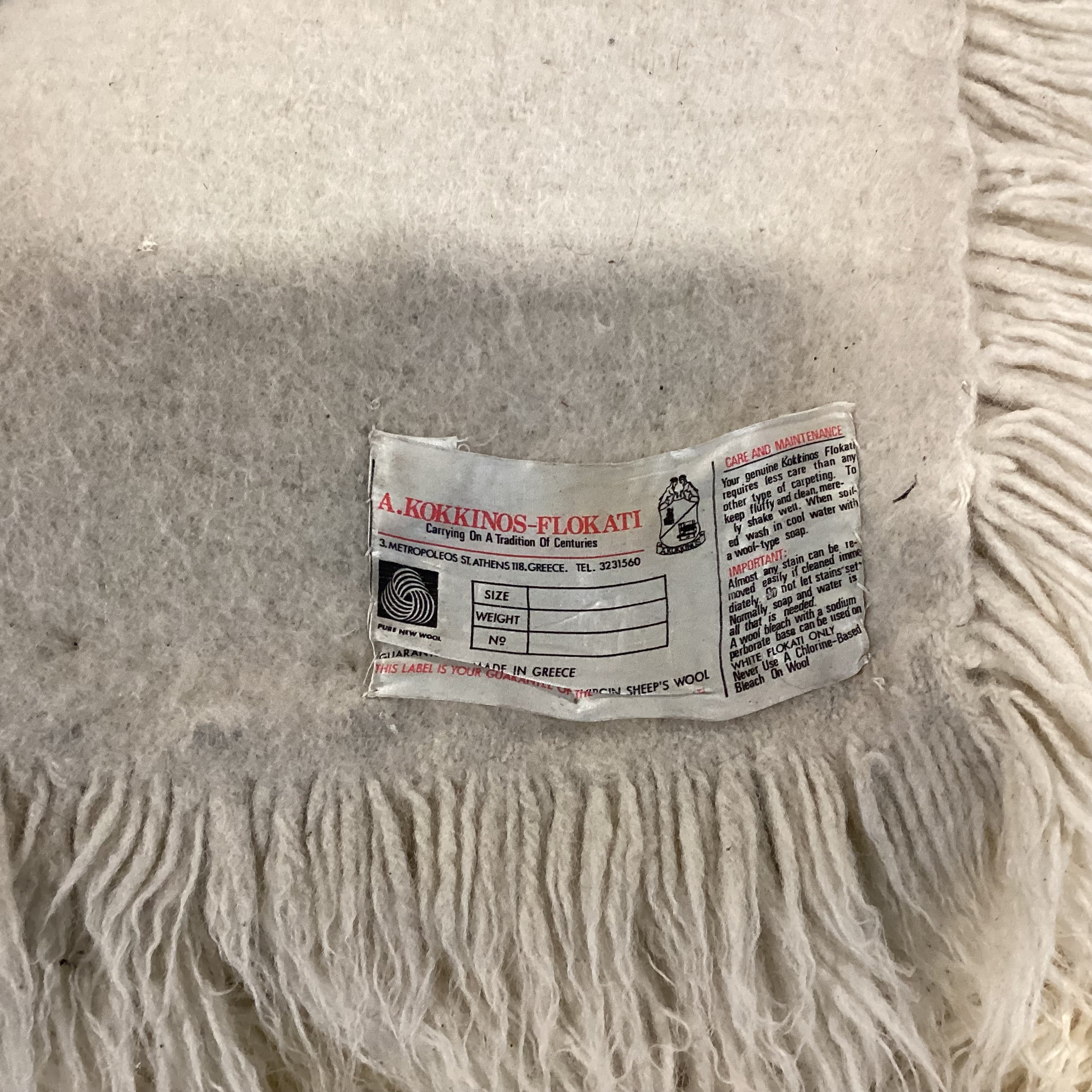 Kokkinos Flokati New Zealand Virgin Sheeps Wool Rug 5'6"x 7'6"