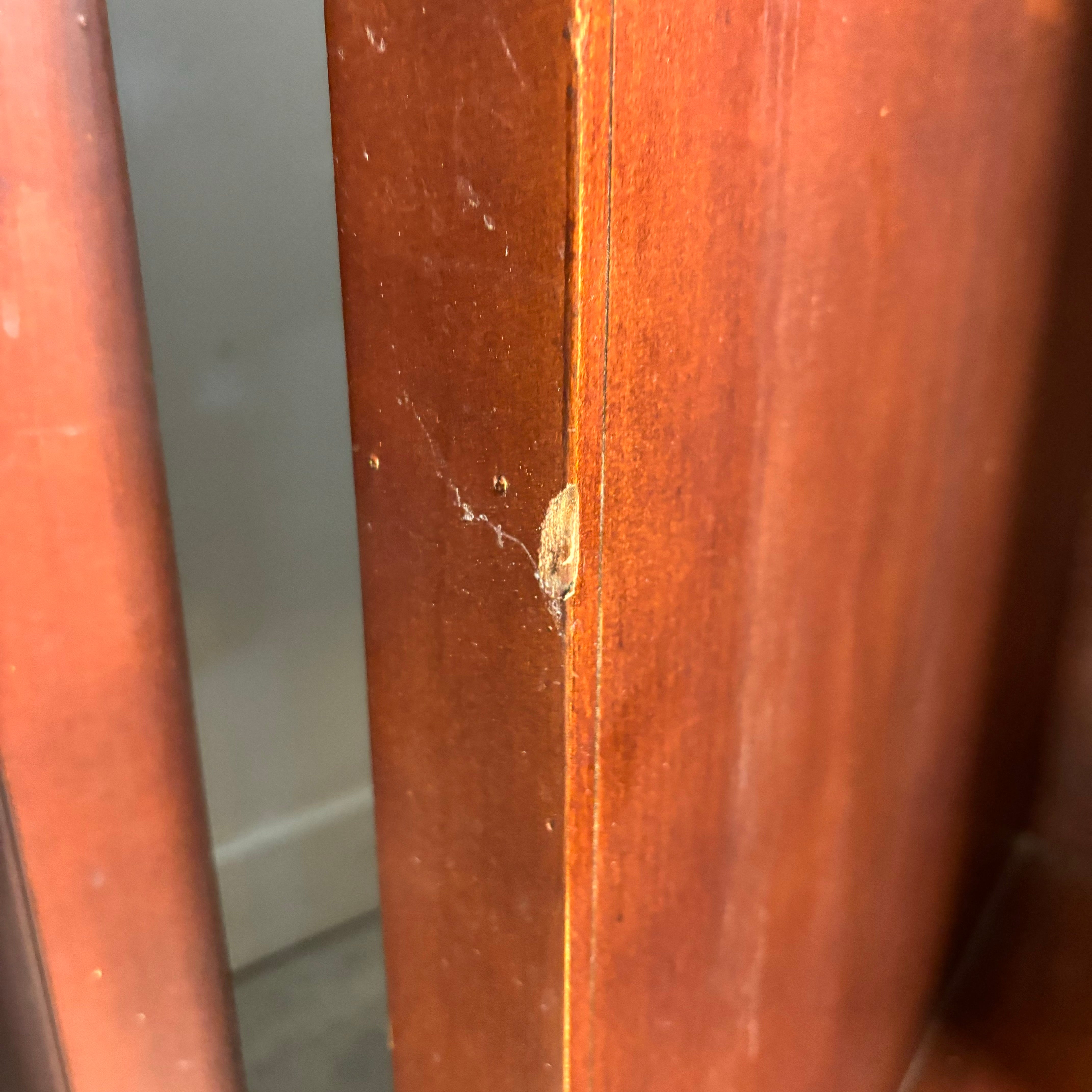 Reddish Brown Finish Solid Wood with Wardrobe Shelves 36"x 22"x 76"