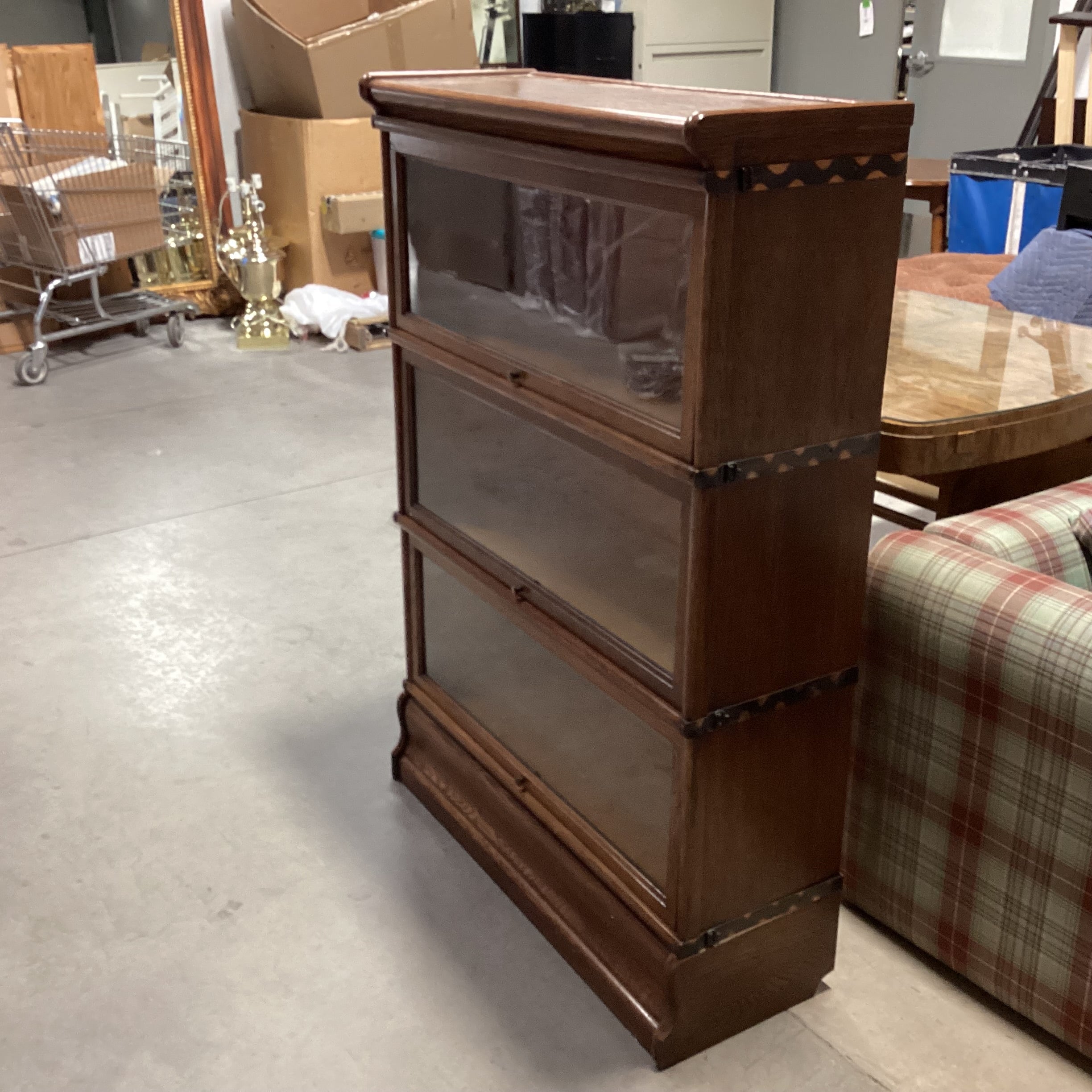 Antique Macey 3 Stack Barrister Bookcase 34"x 12"x 49"