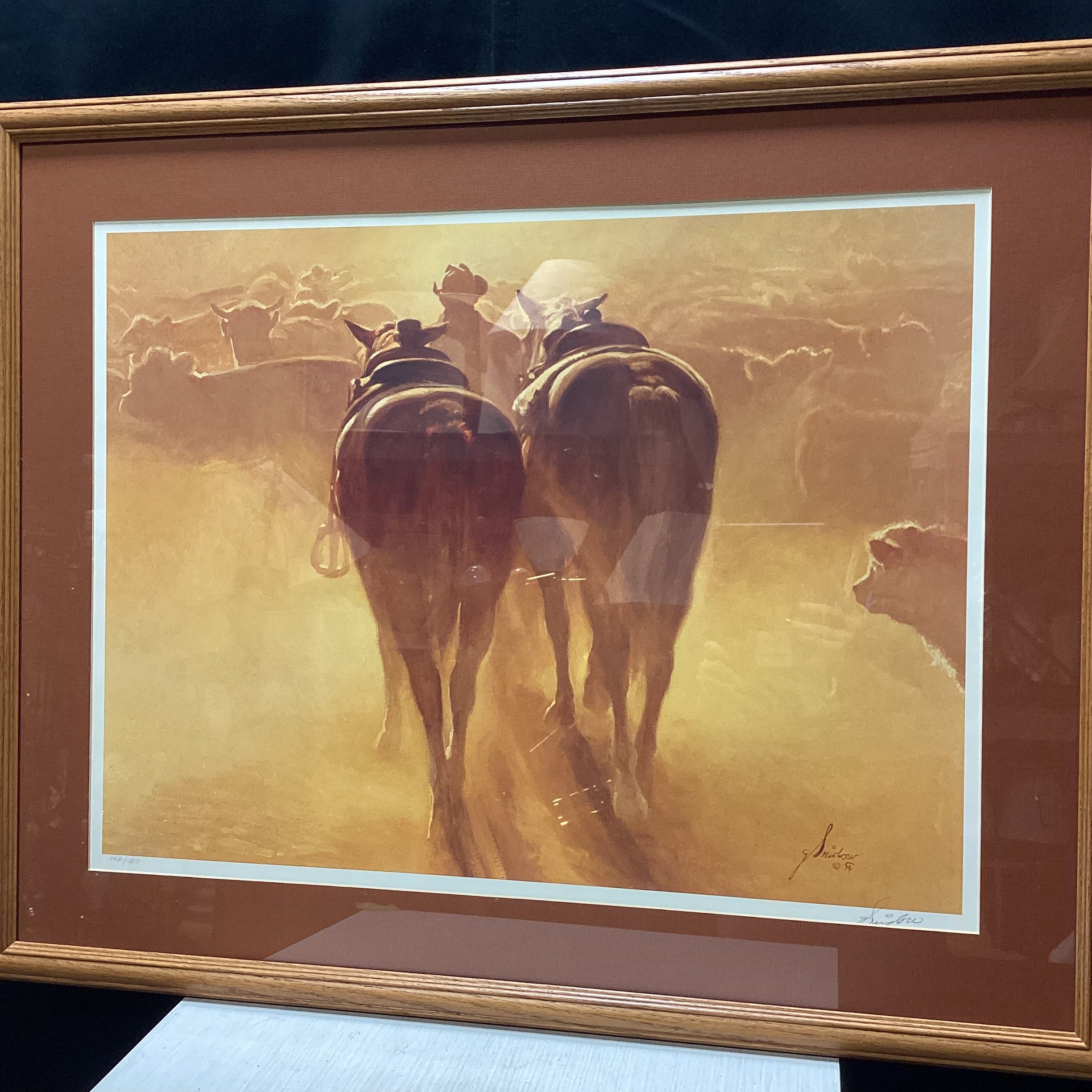 Gordon Snidow Signed "Dusty Morn" Limited Edition Print 35" x 28"