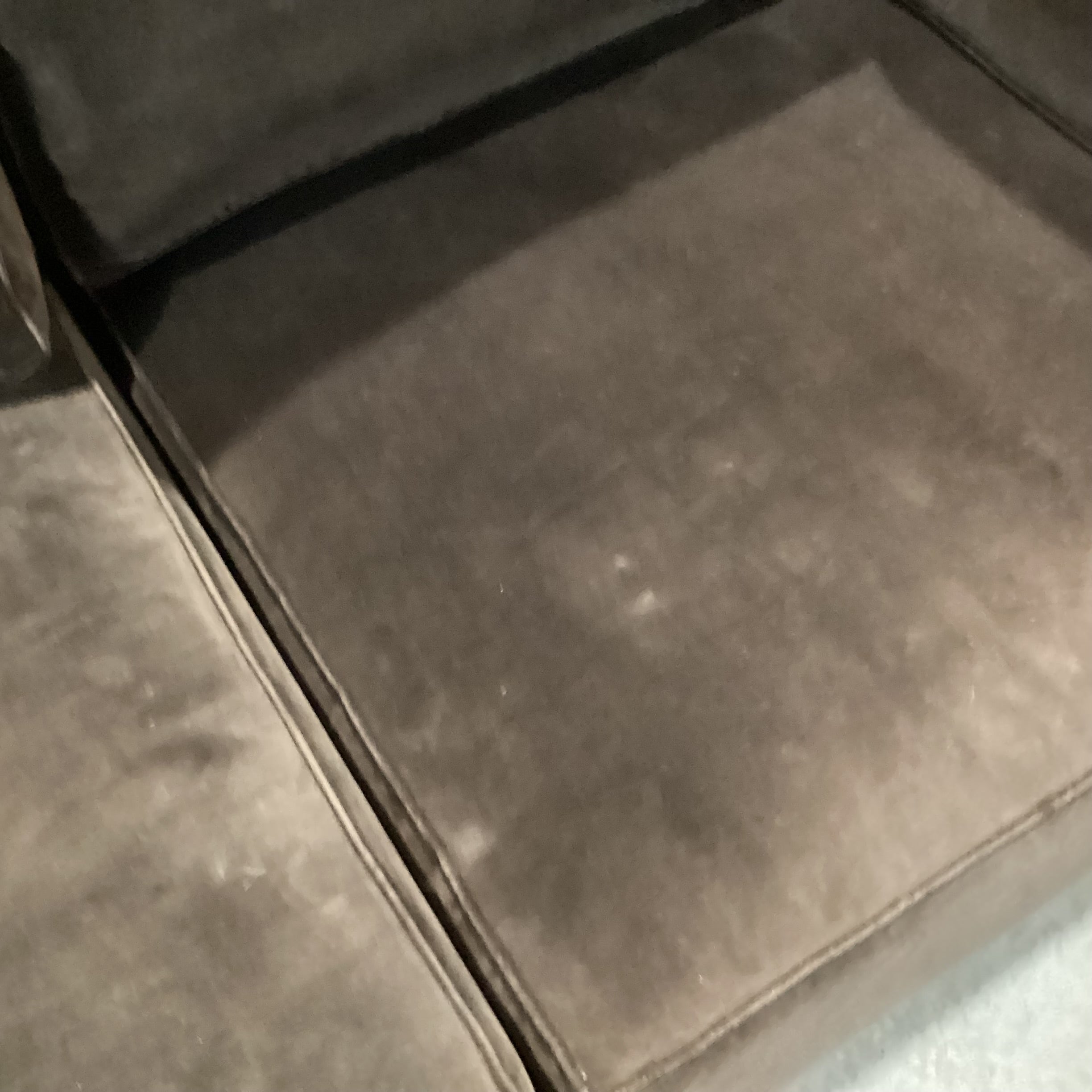 CB2 Oriole 3 Piece Dark Brown Performance Velvet Modular Sectional 126"x 43"x 2.5"