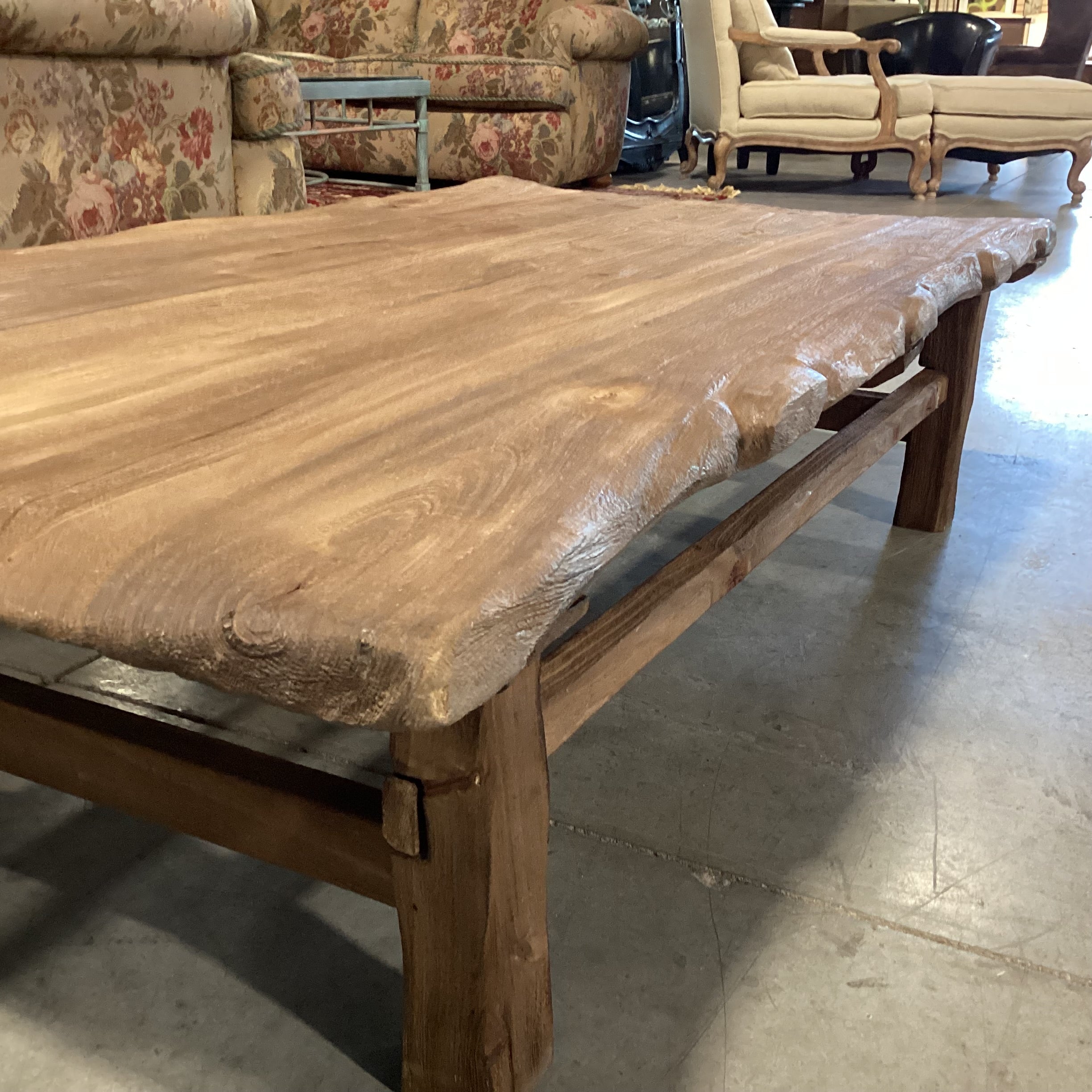 Rustic Wood Coffee Table 55"x 30"x 14"