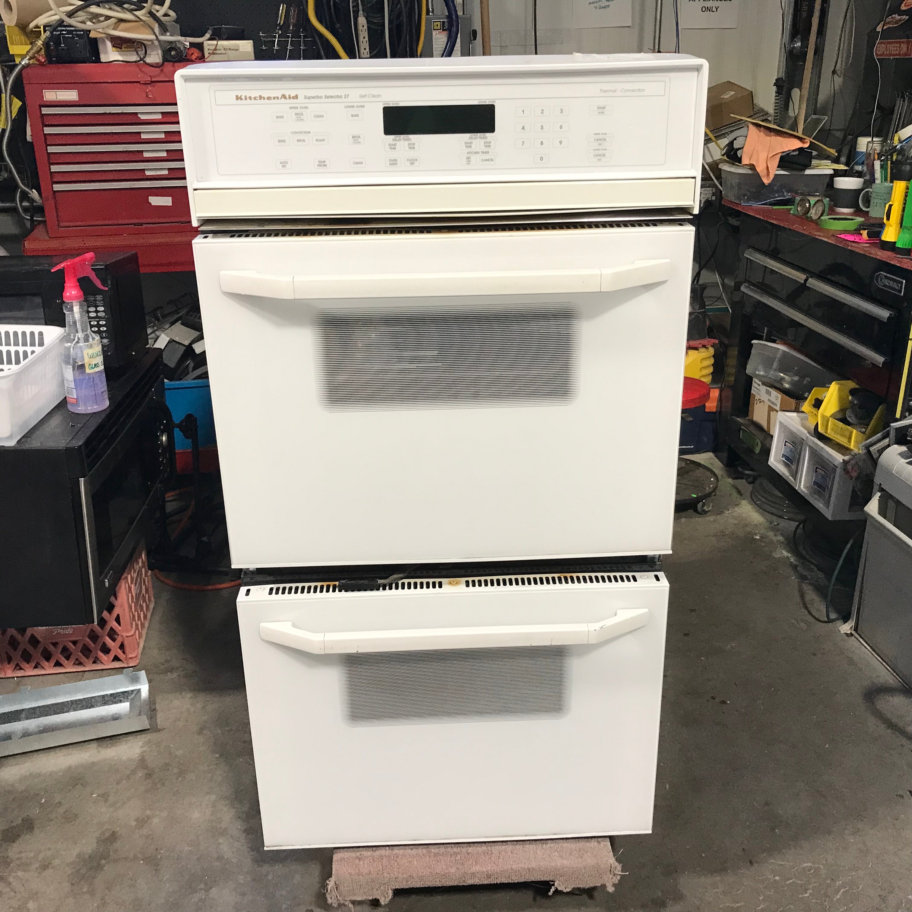 KitchenAid White Double Oven Wall Oven 26"x 25"x 49.5"