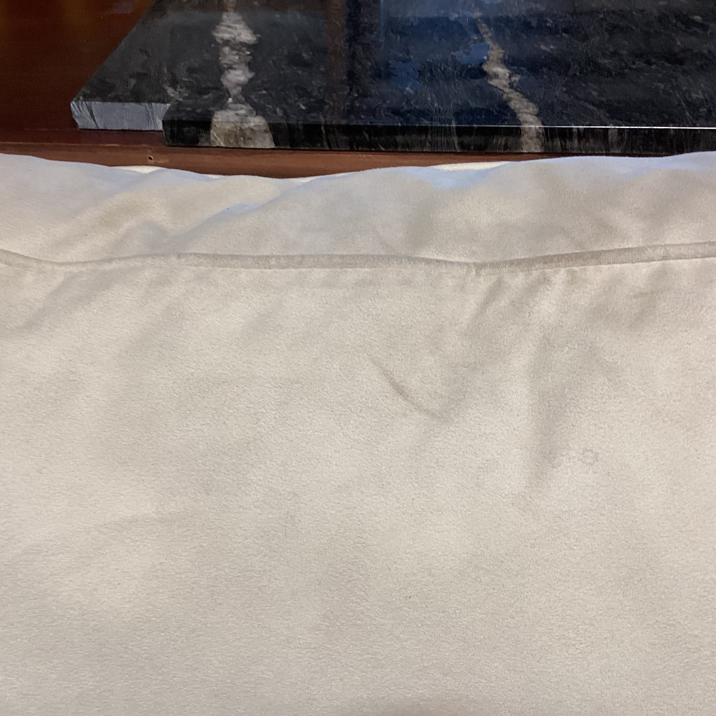 Richter Furniture Cream Ultra Suede Sofa 78"x 38"x 34"