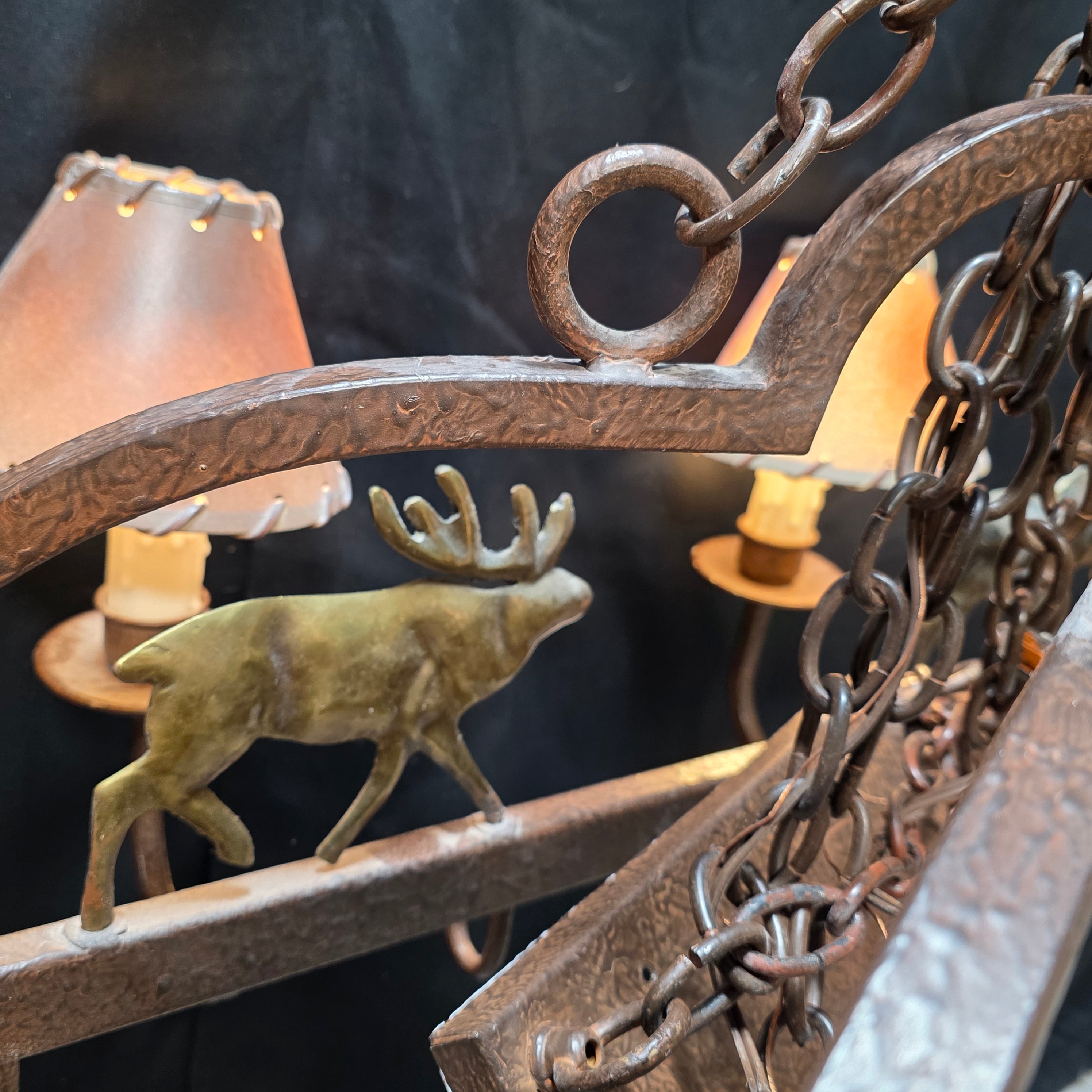 Iron Moose Kitchen Island Pot Hanger Chandelier 50"x33"x22"