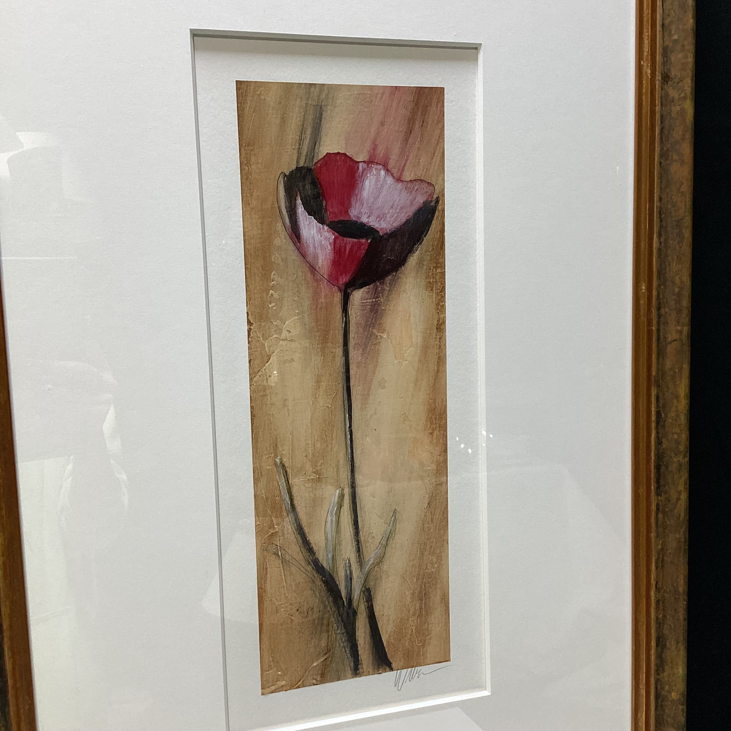 Wilbur Signed Red Poppy 20" x 35"