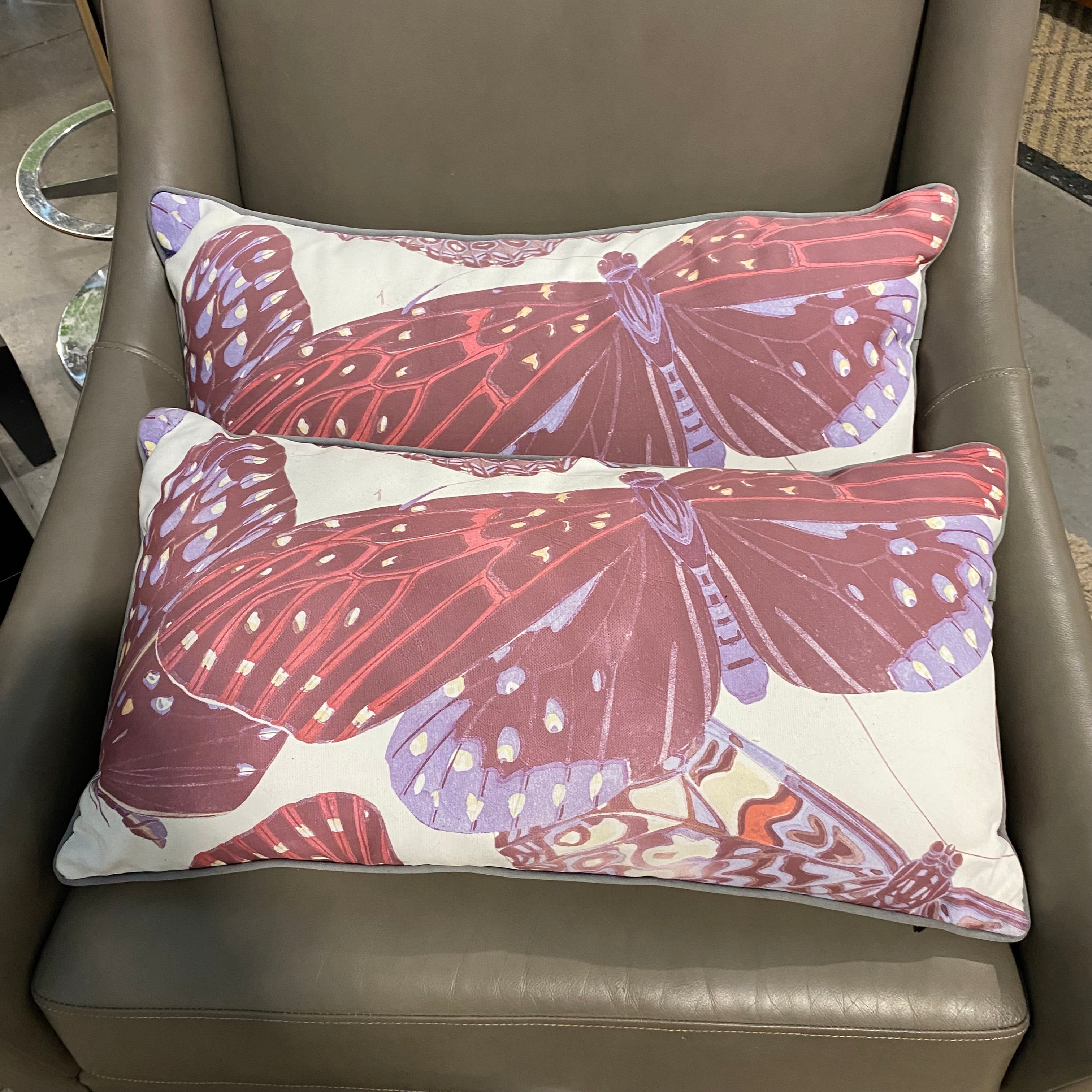N. Salamon Artwork Butterfly Pillow 13"x 24"