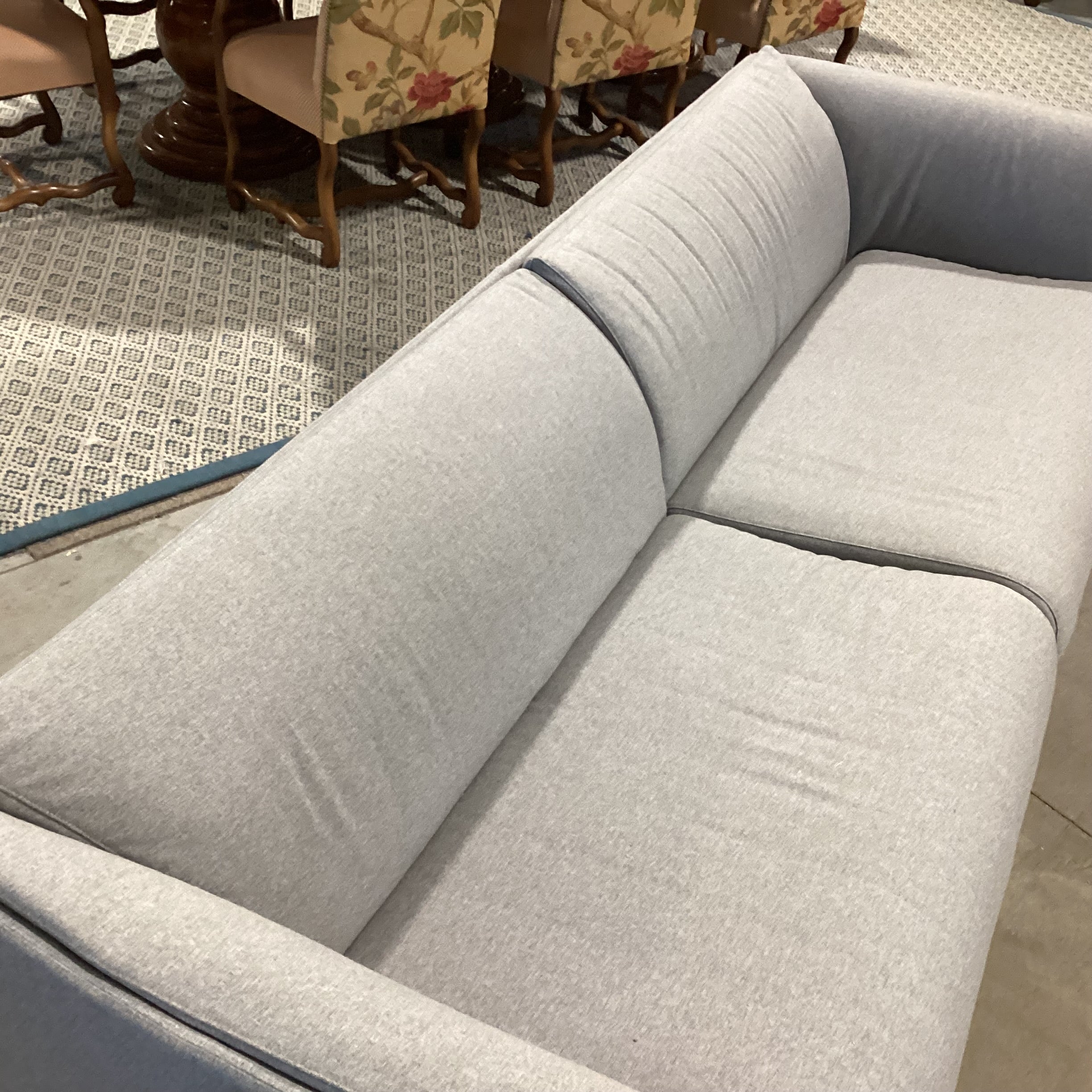 LEMA Italian Luxury Grey Wool Modern Sofa 101"x 38"x 30"