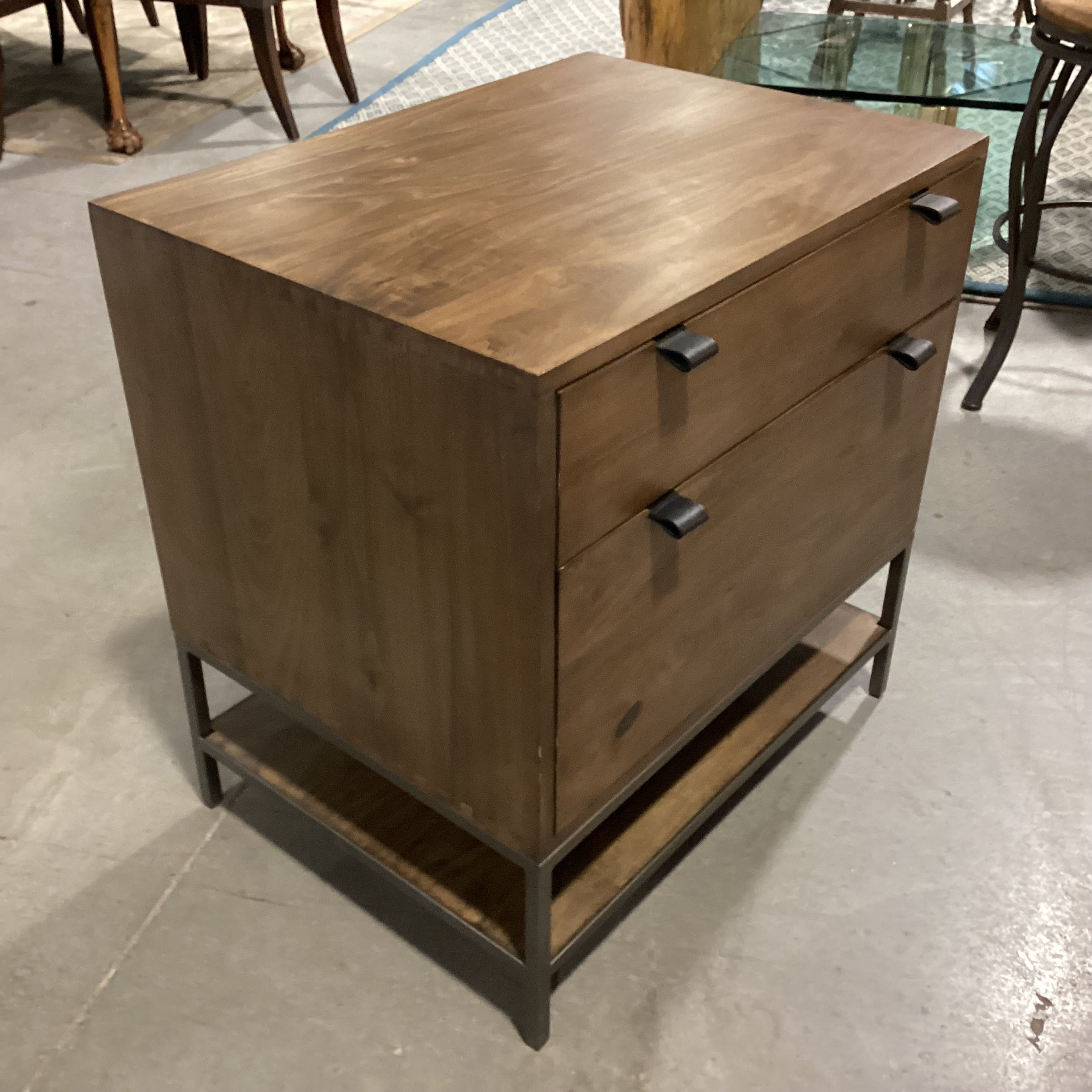 Trey Modular Wood with Metal & Leather Pulls Filing Cabinet 30"x 22"x 31"