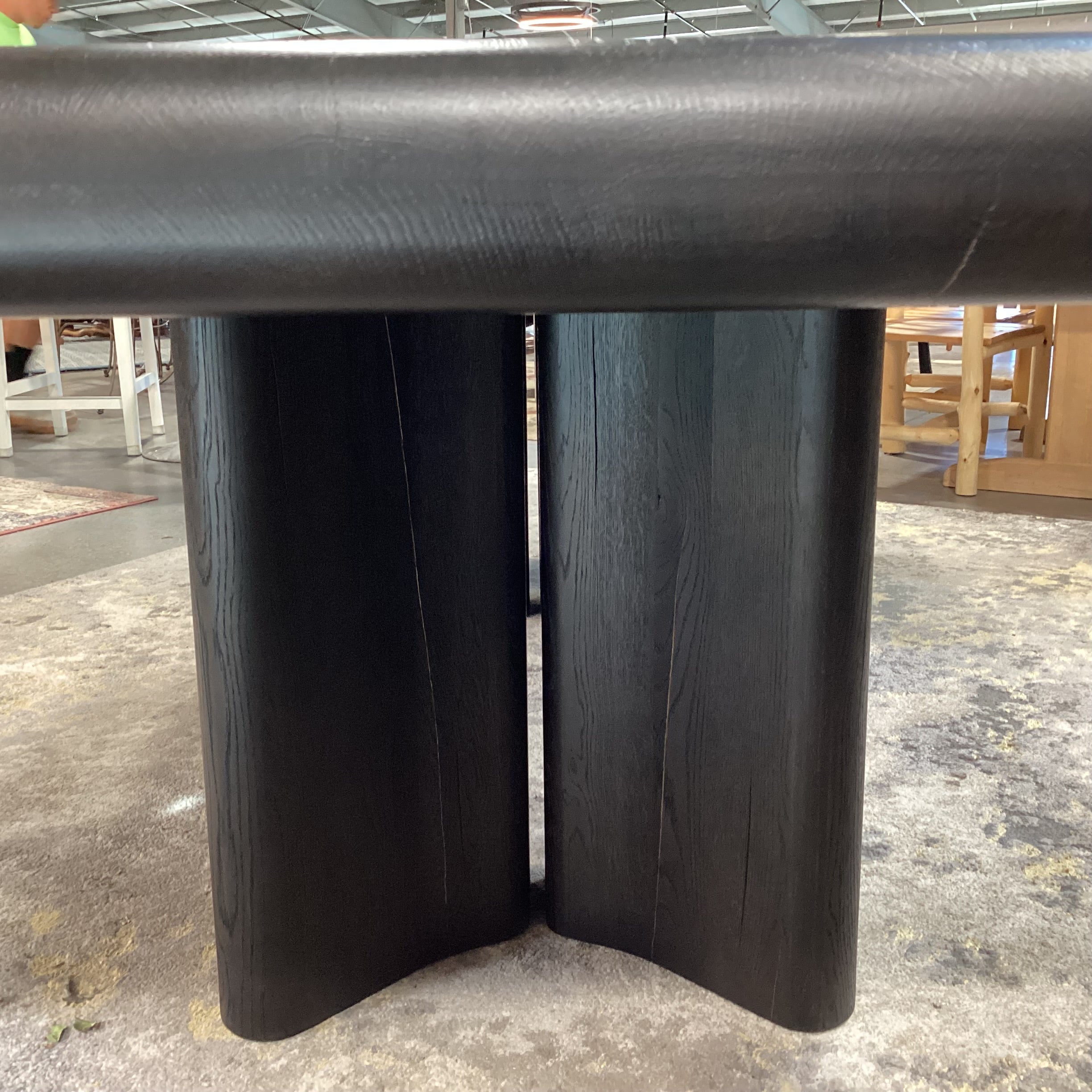 Four Hands Thomas Bina & Brazilian Designer Ronald Sasson Reclaimed French Oak Deep Espresso Finish Dining Table 118"x 47"x 30"
