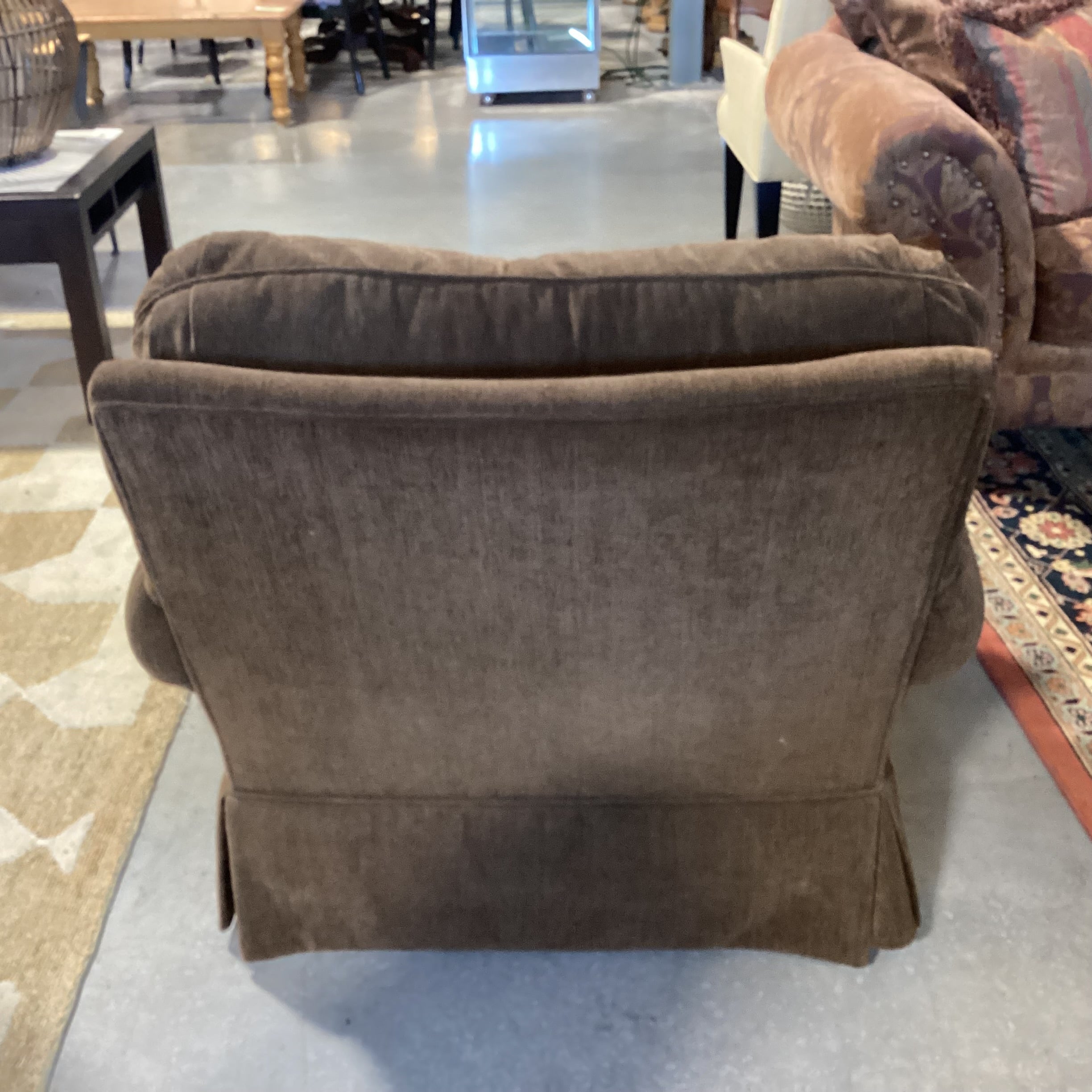 Custom Brown Upholstered & Down Mix Chair 36"x 36"x 32"