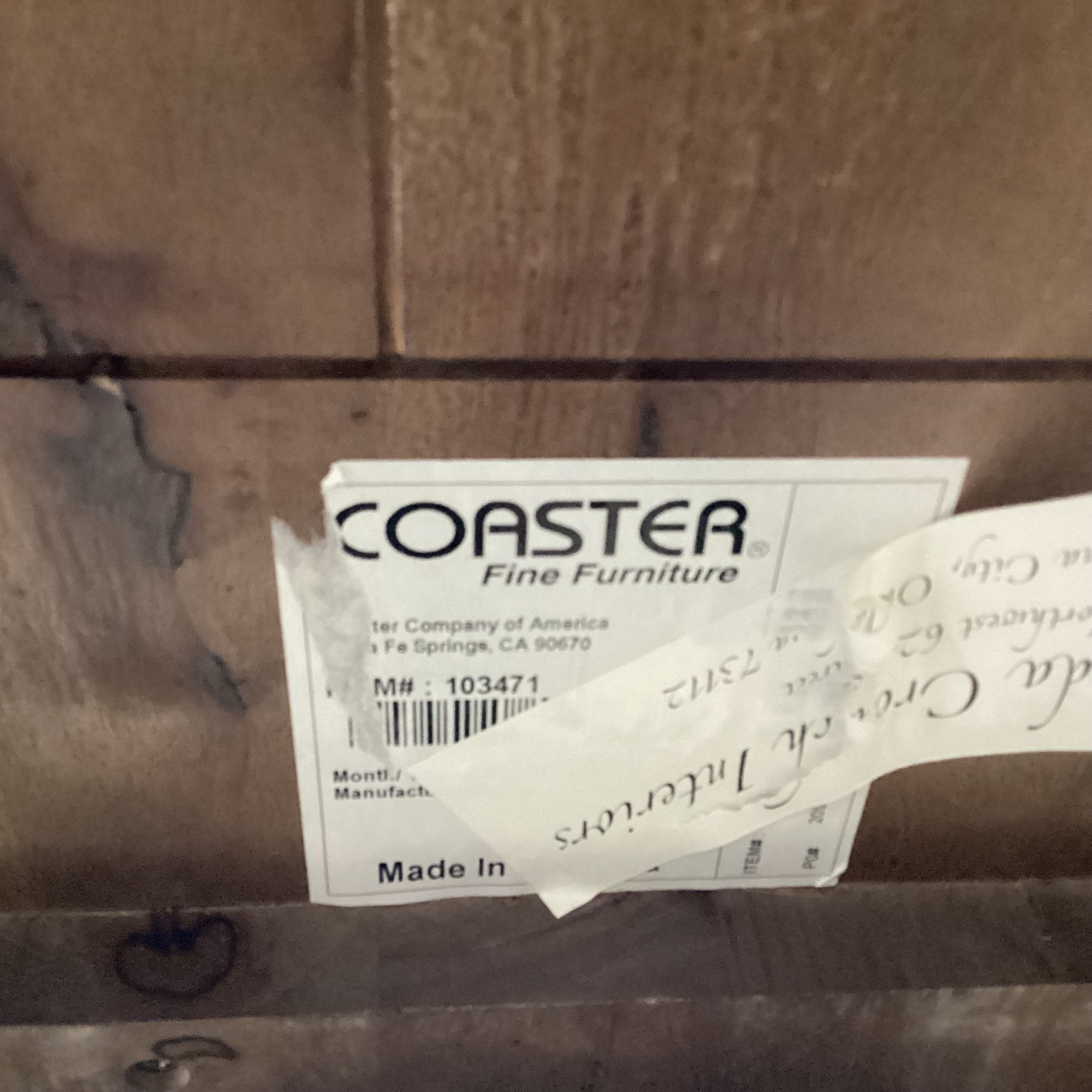 Coaster Fine Furniture Wood & Veneer Dining Table 71"x 35"x 30"