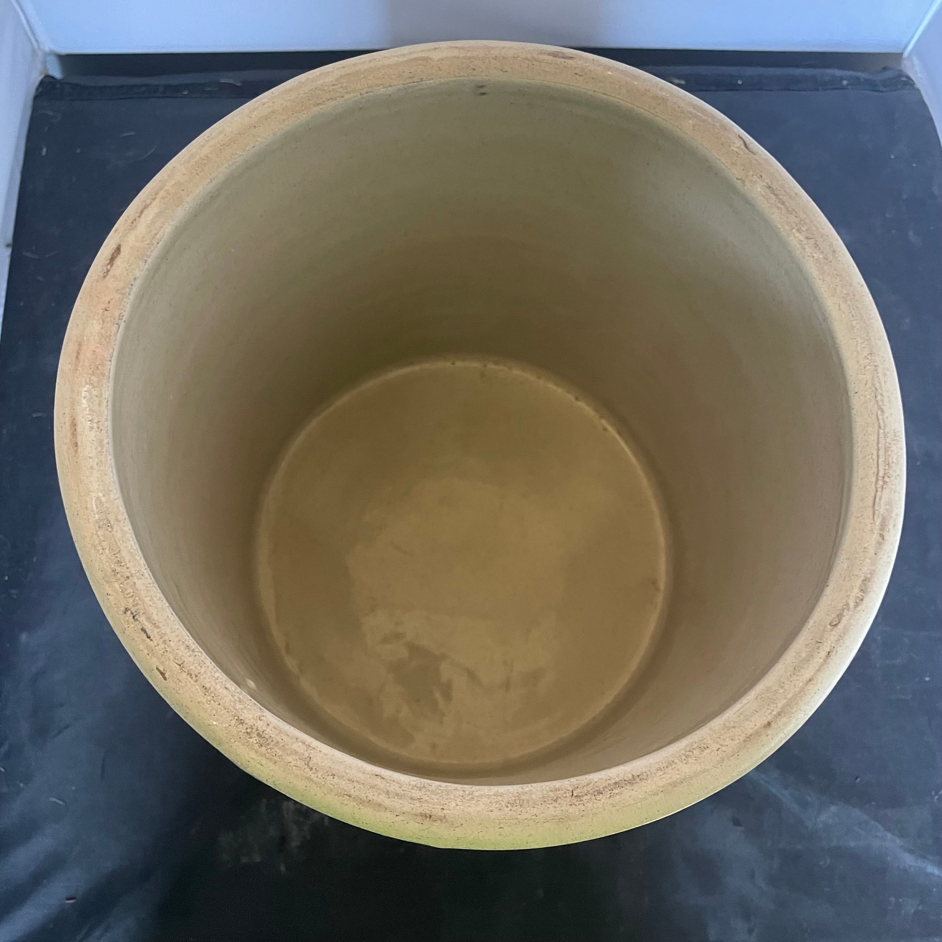 Antique 3 Gallon Stoneware Western Stoneware Maple Leaf Logo Fermenting Crock, 10.5"x 10.5"