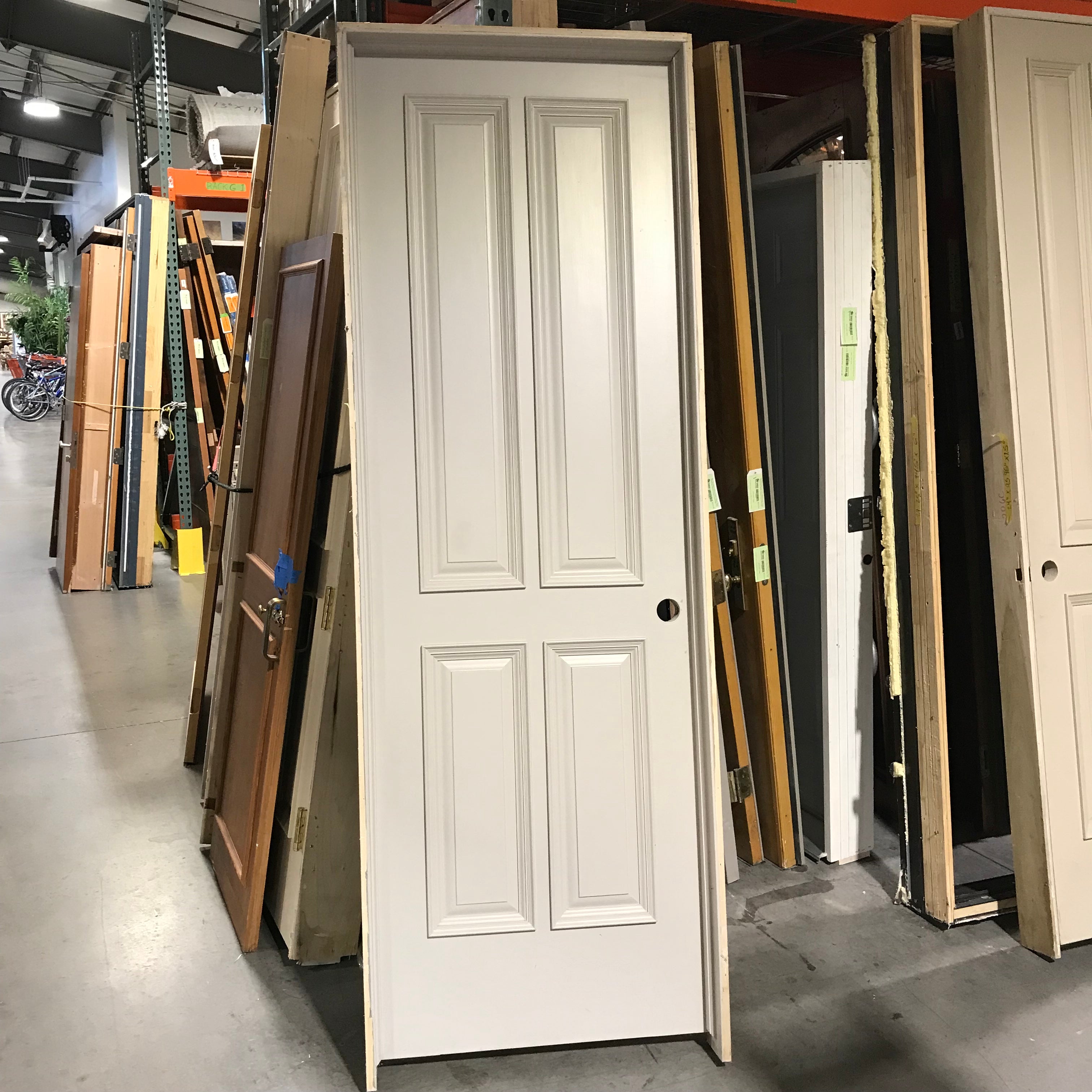 30"x 90"x 1.75" Tan 4 Panel Colonial Interior Door with Jamb