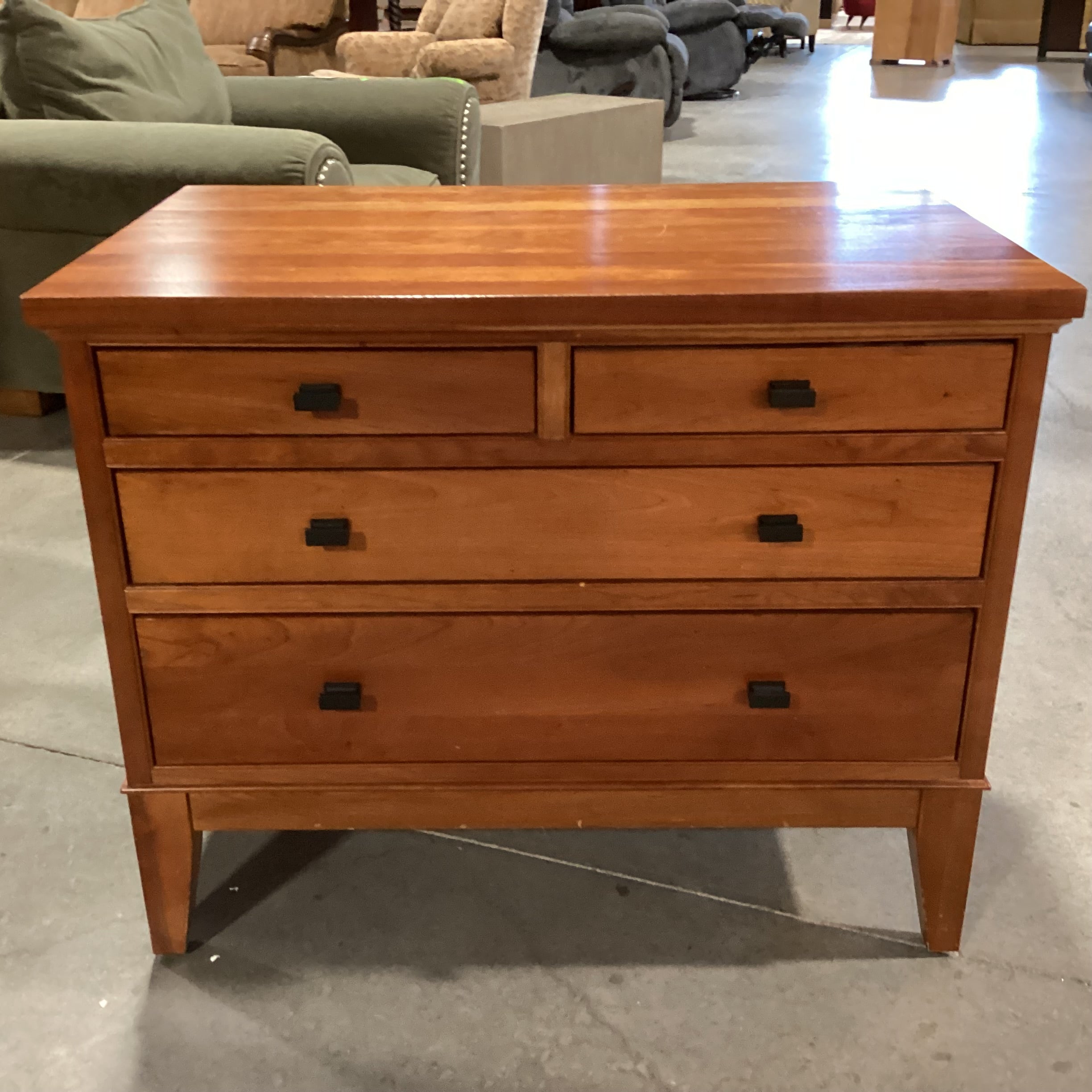 Restoration Hardware Solid Cherry 4 Drawer Nightstand 34"x 21.5"x 27"