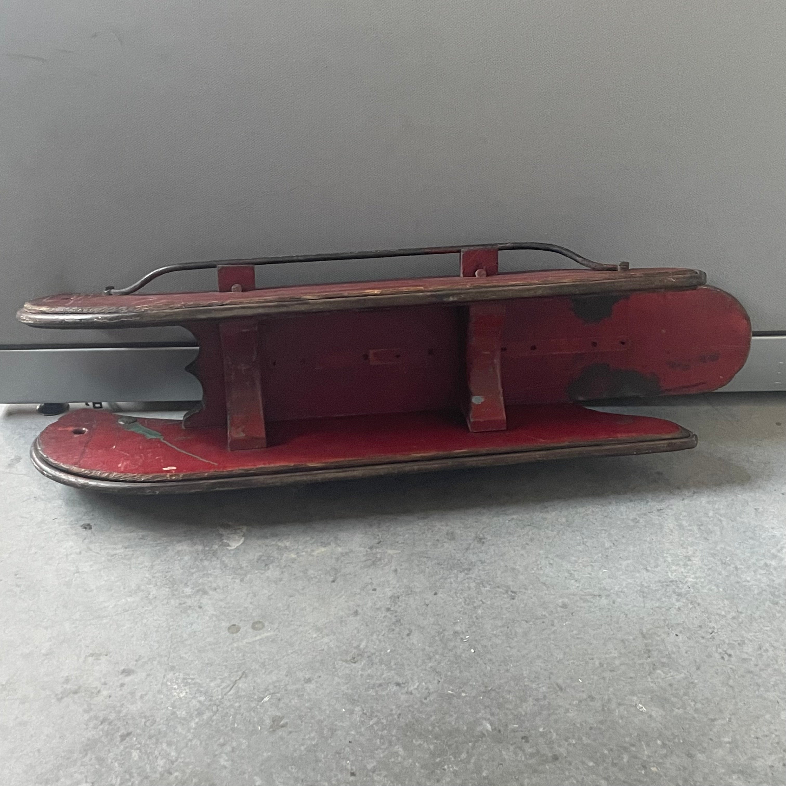 Antique Heavy Cast Iron/Wood Youth and/or Transport Sled, 1800's