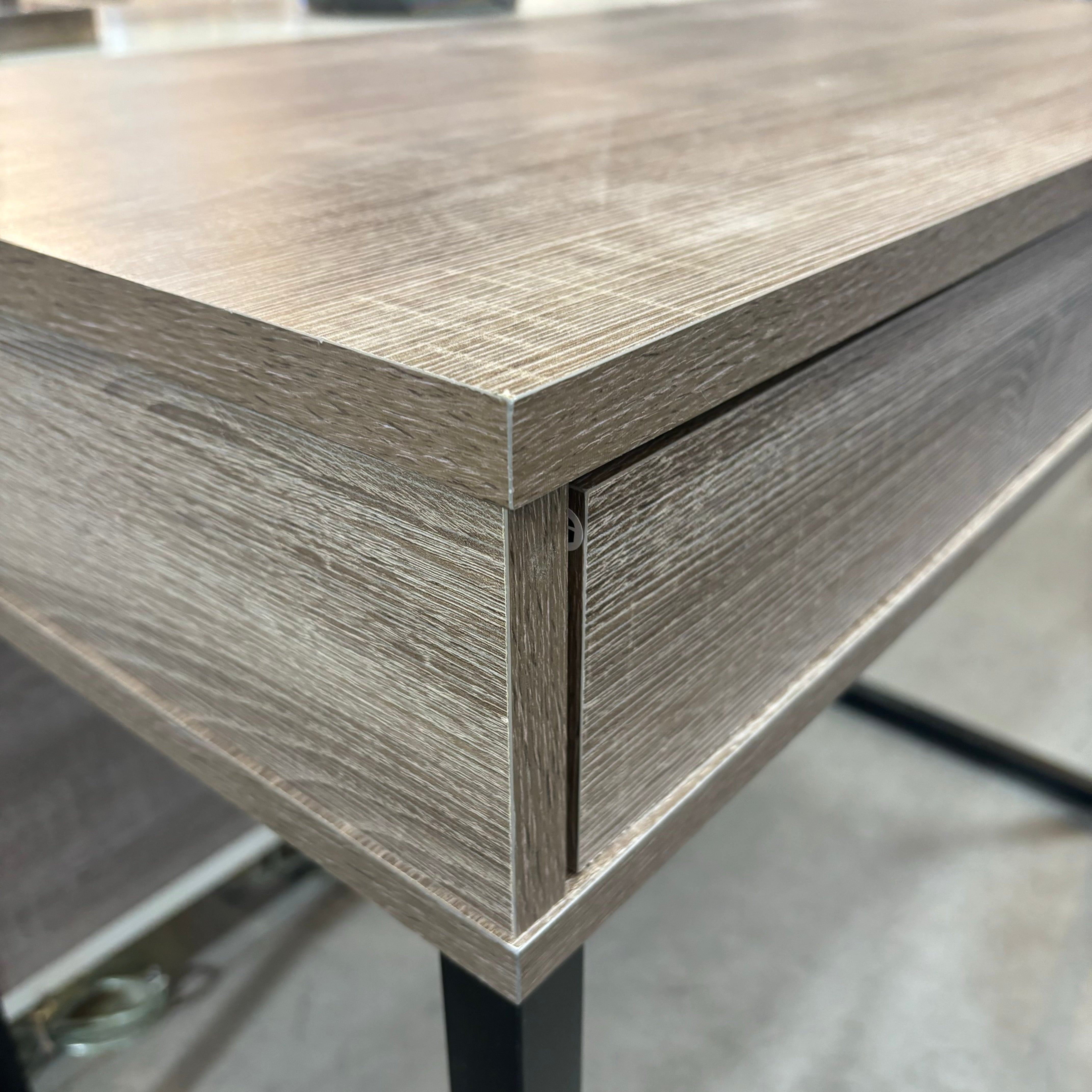 Light Grey Wood Style Laminate 1 Drawer Writing Desk 40"x 21"x 31"