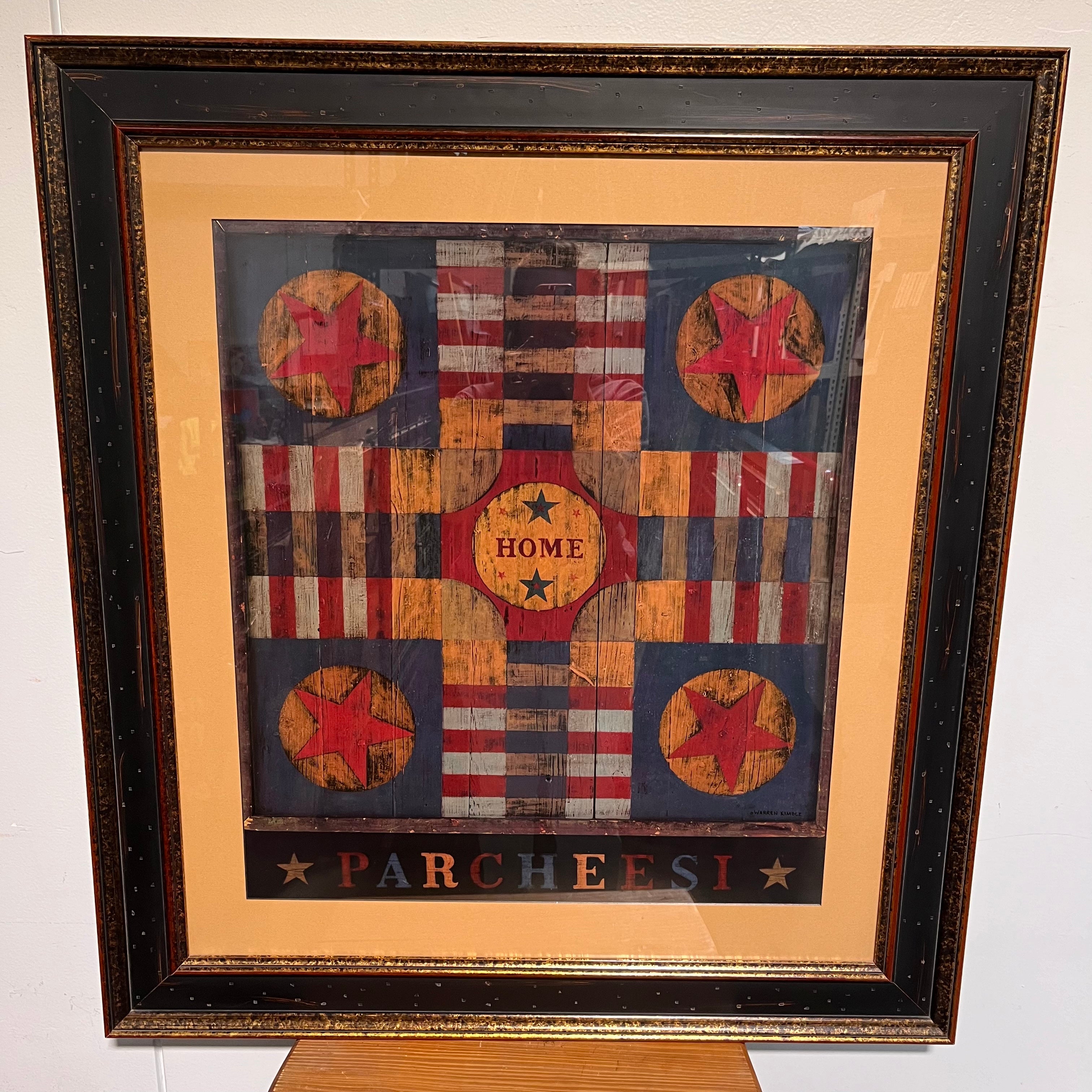 Warren Kimble "Parcheesi" Print on Paper; 32.5"x 35.5"