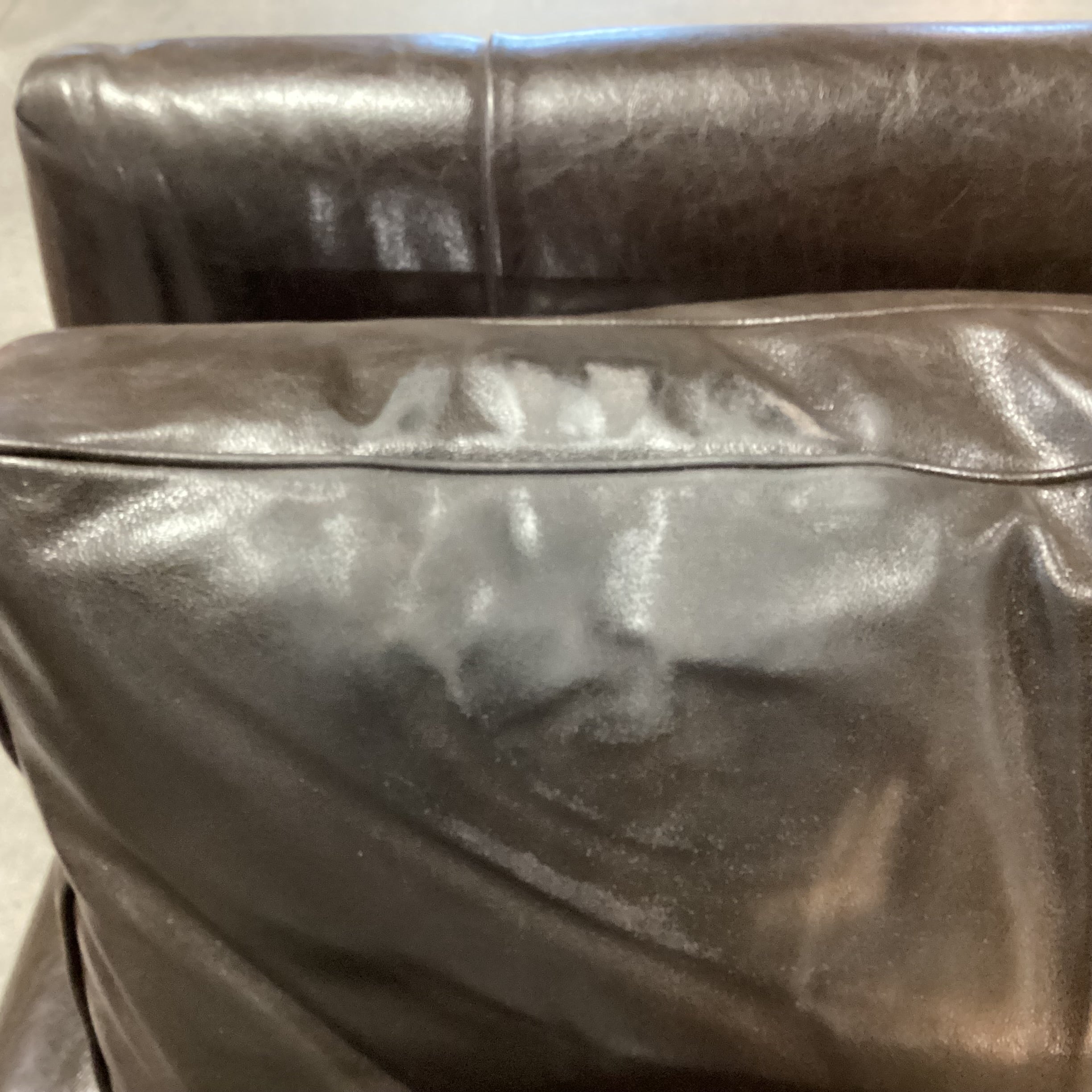 Paul Robert Dark Chocolate Leather Nailhead Chair 38"x 36"x 38.5"