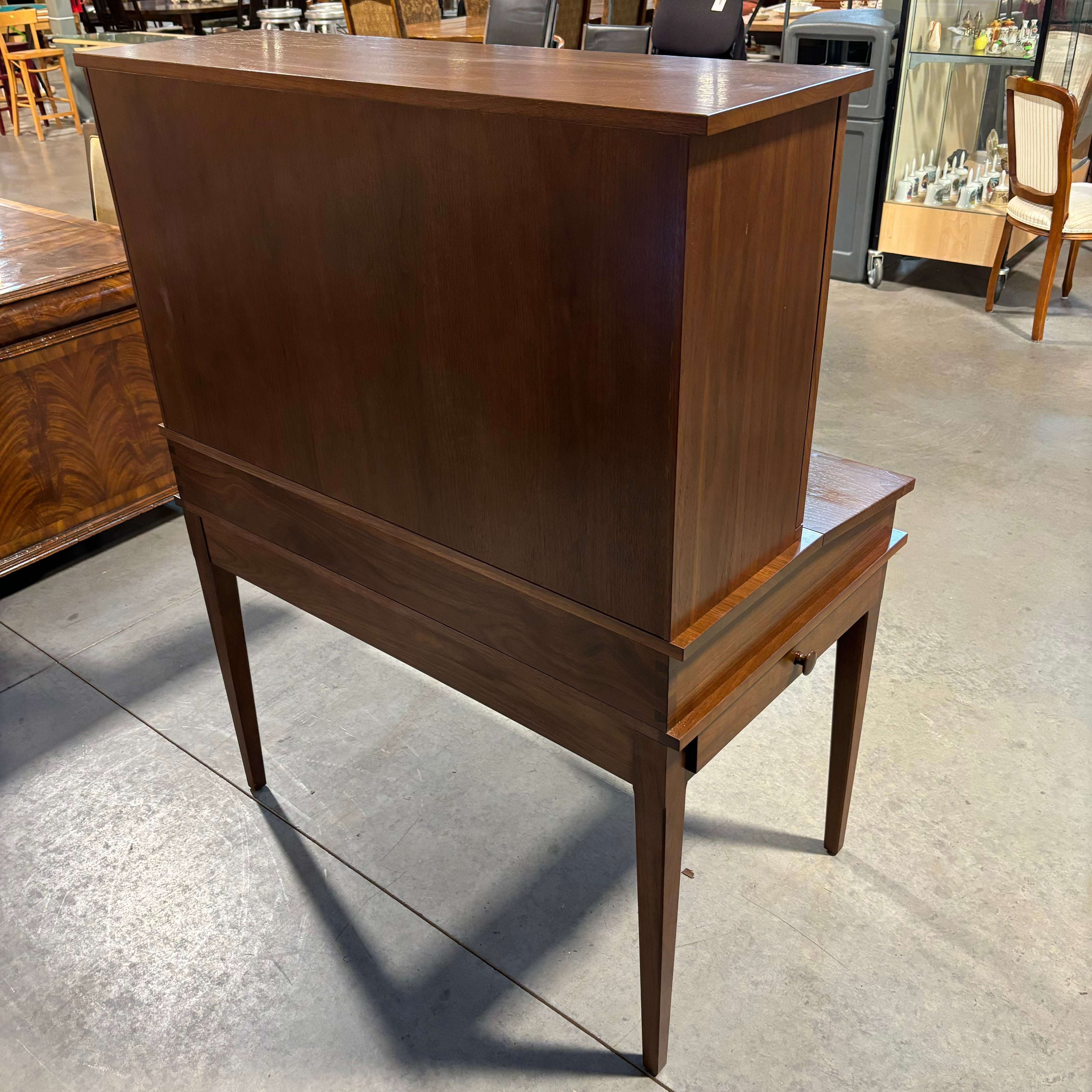 19th Century Style Drop Front Solid Wood Secretary Desk 42"x 24"x 54"