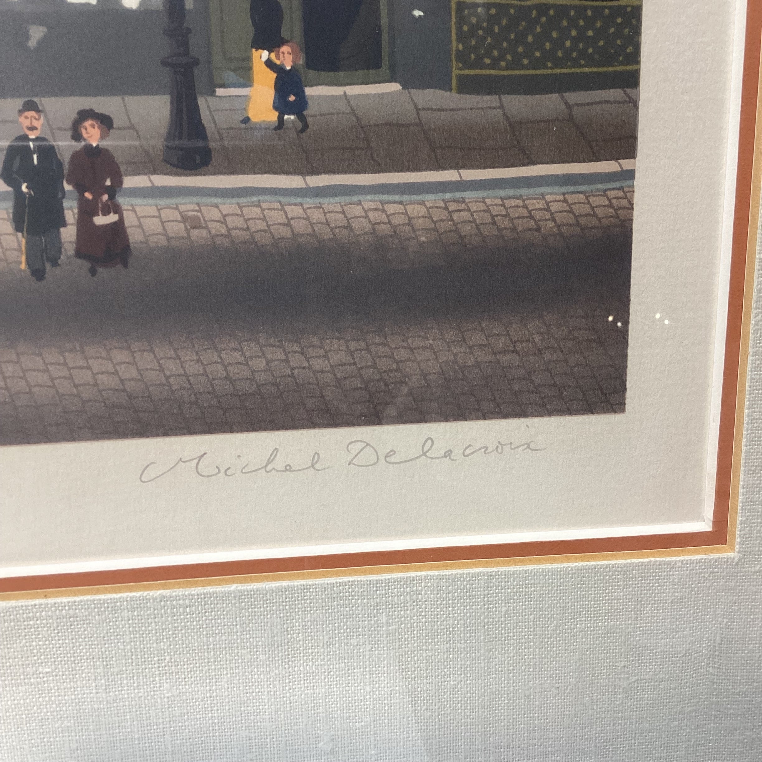Michel Delacroix Pencil Signed "Crepuscule" Limited Edition Lithograph Print 33.5" x 30"