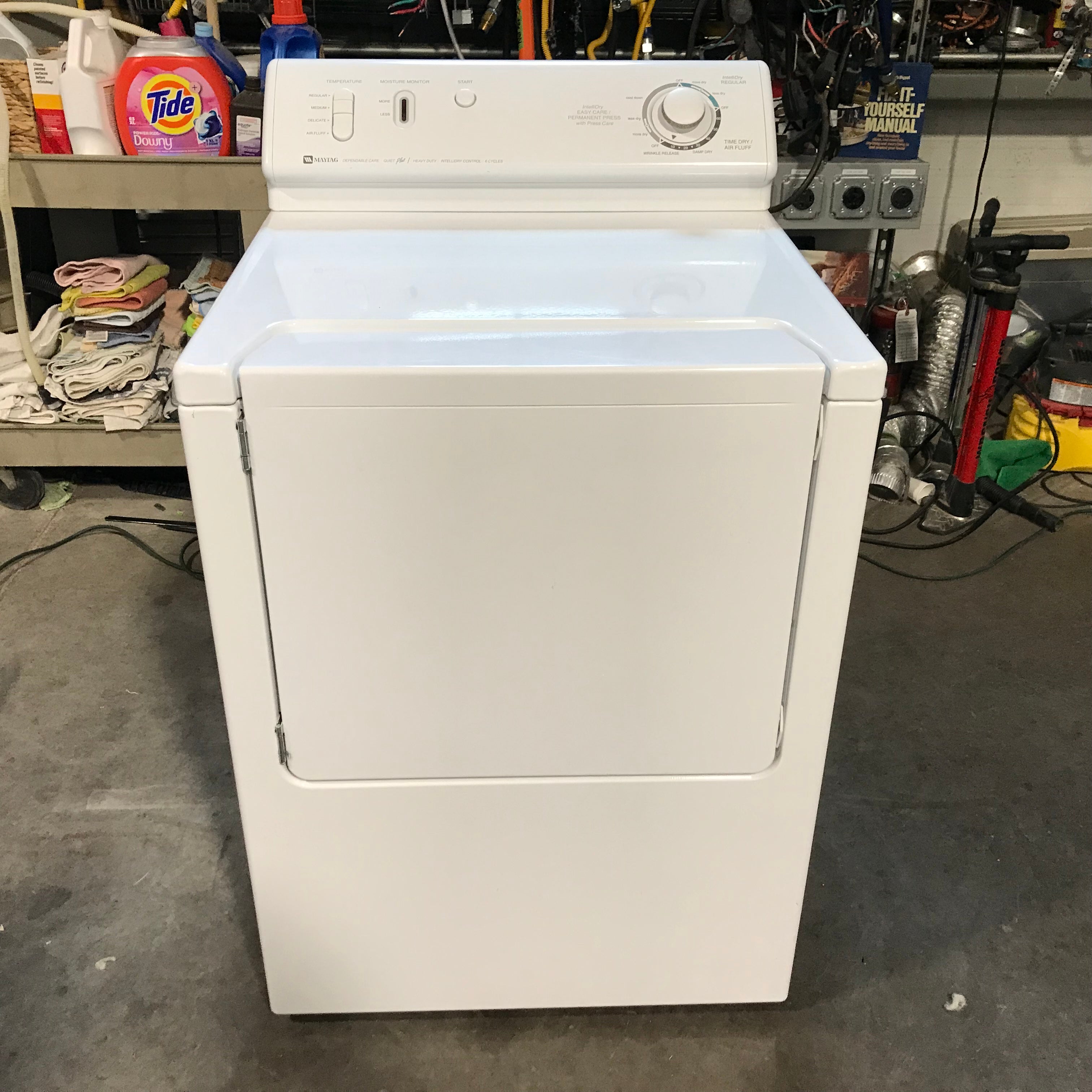 Maytag White Front-Load Electric Dryer 27"x 28"x 44"