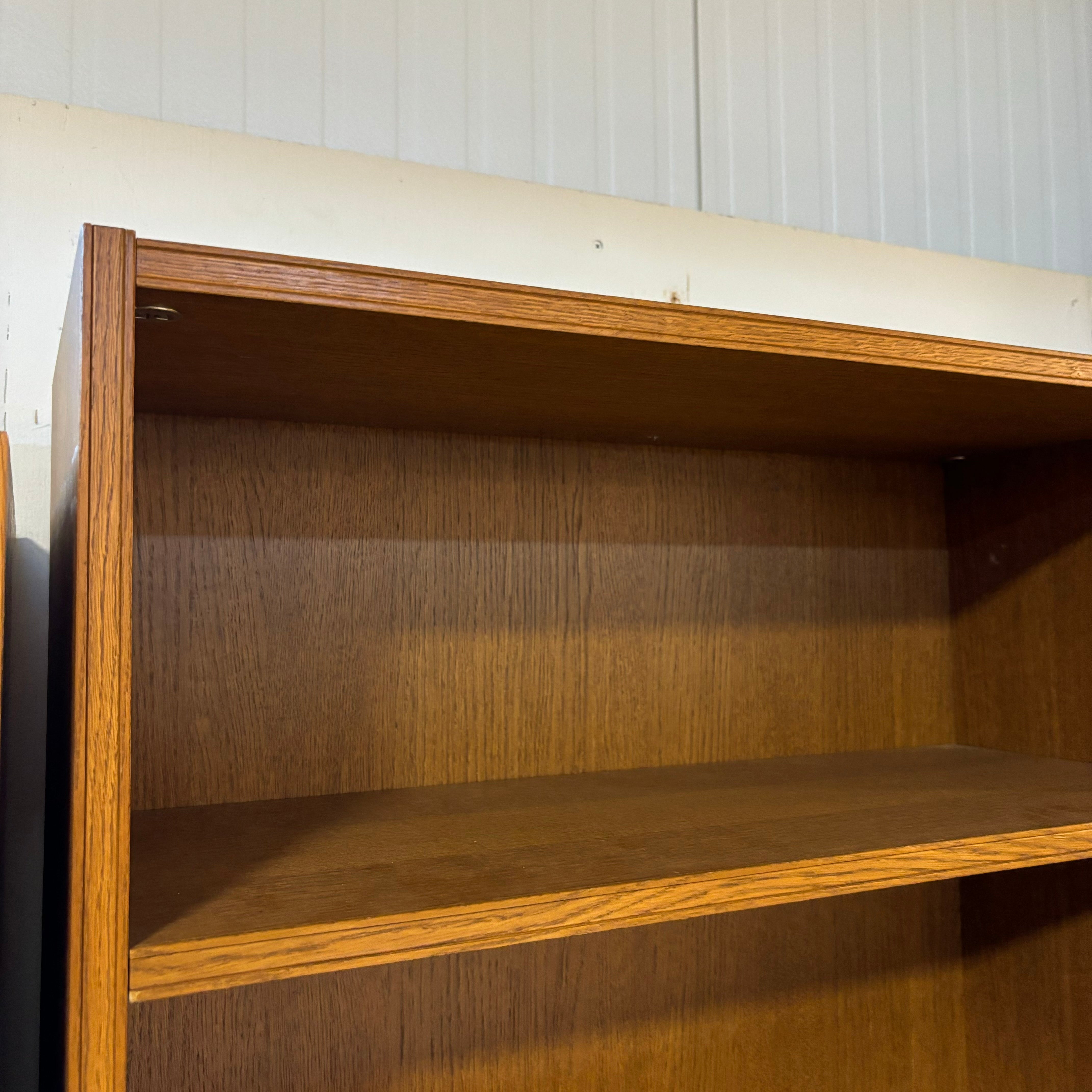 IKEA Stockholm Wood Style Veneer 5 & 6 Shelf Double Bookcase 57"x 12"x 88"