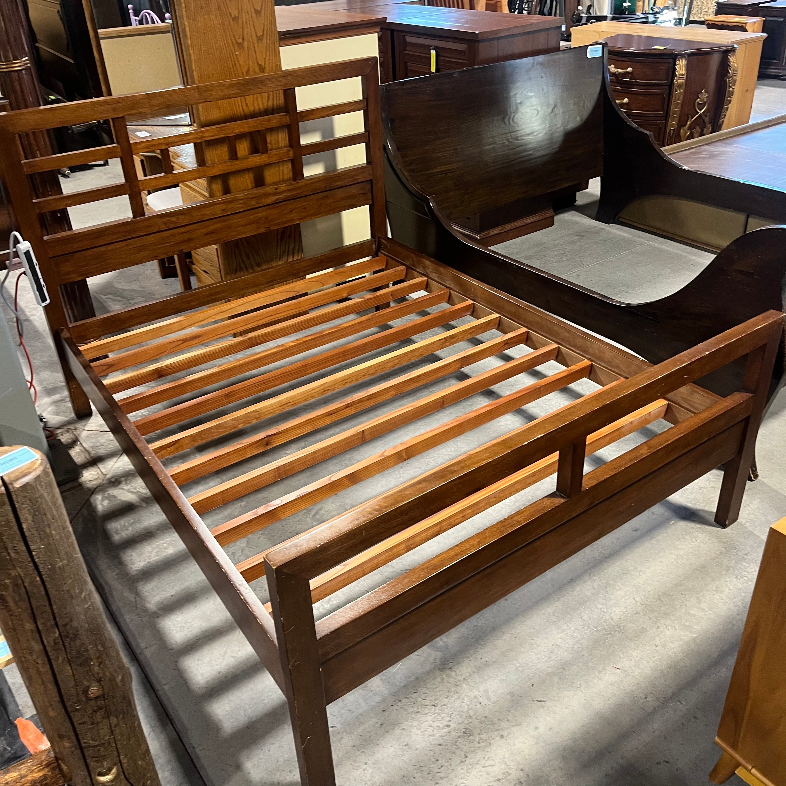 QUEEN Room & Board Solid Light Finish Wood Bed Set 65"x 85"x 49"