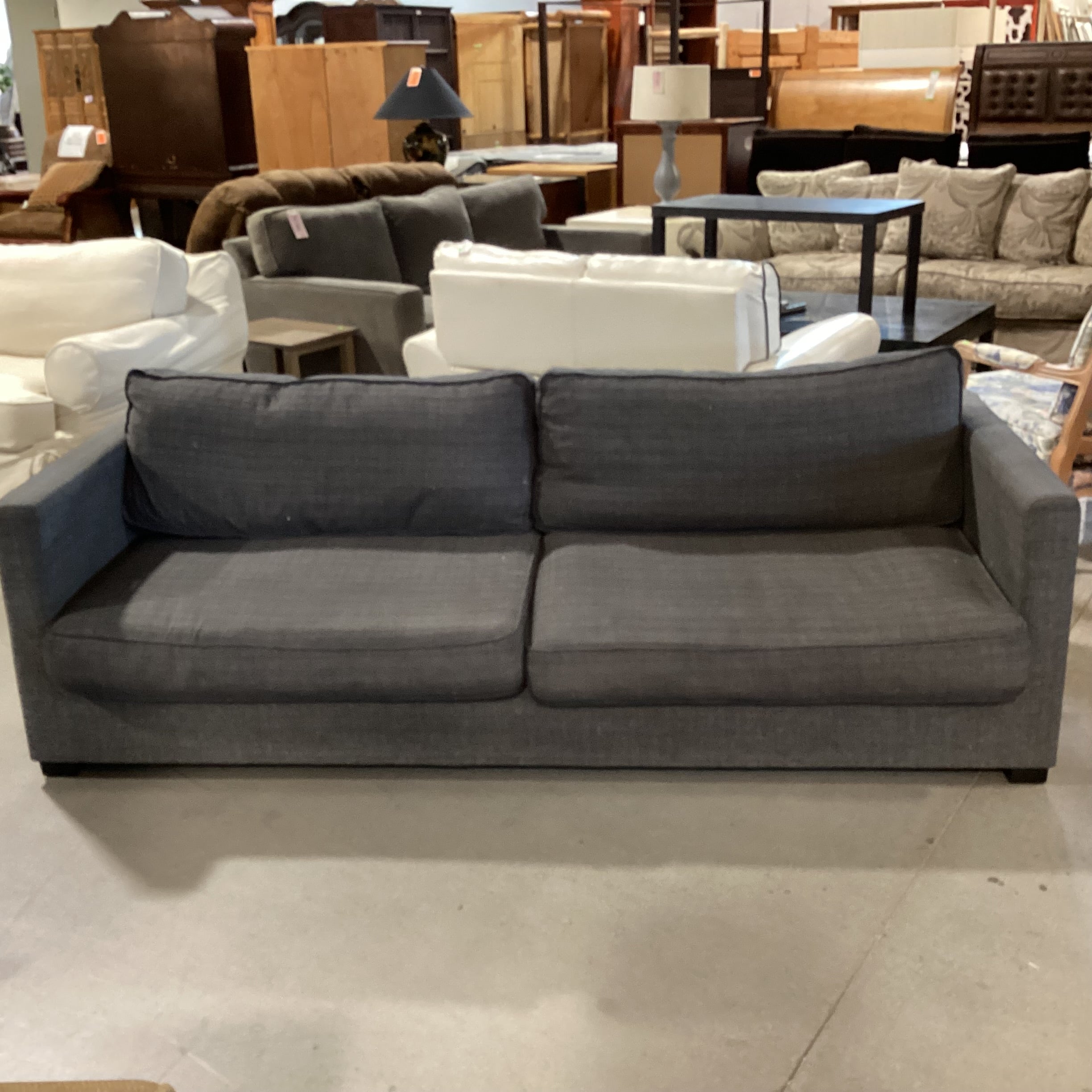 Gus Modern Charcoal Grey Sofa 86"x 36"x 25.5"