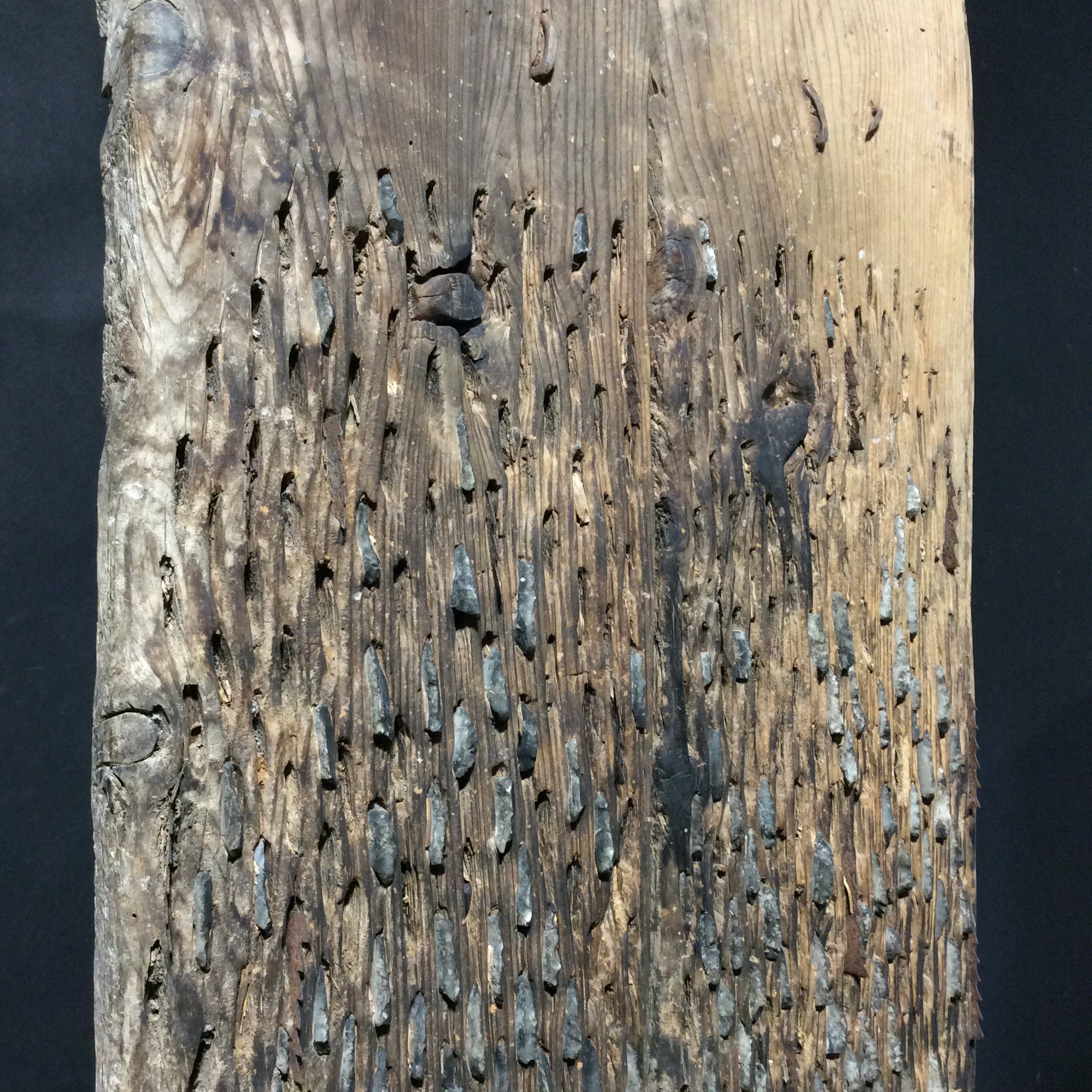 Antique 19th Century Flax Seed Thresher With Custom Metal Stand (S&SB) 23" W x 24" D x 64" H