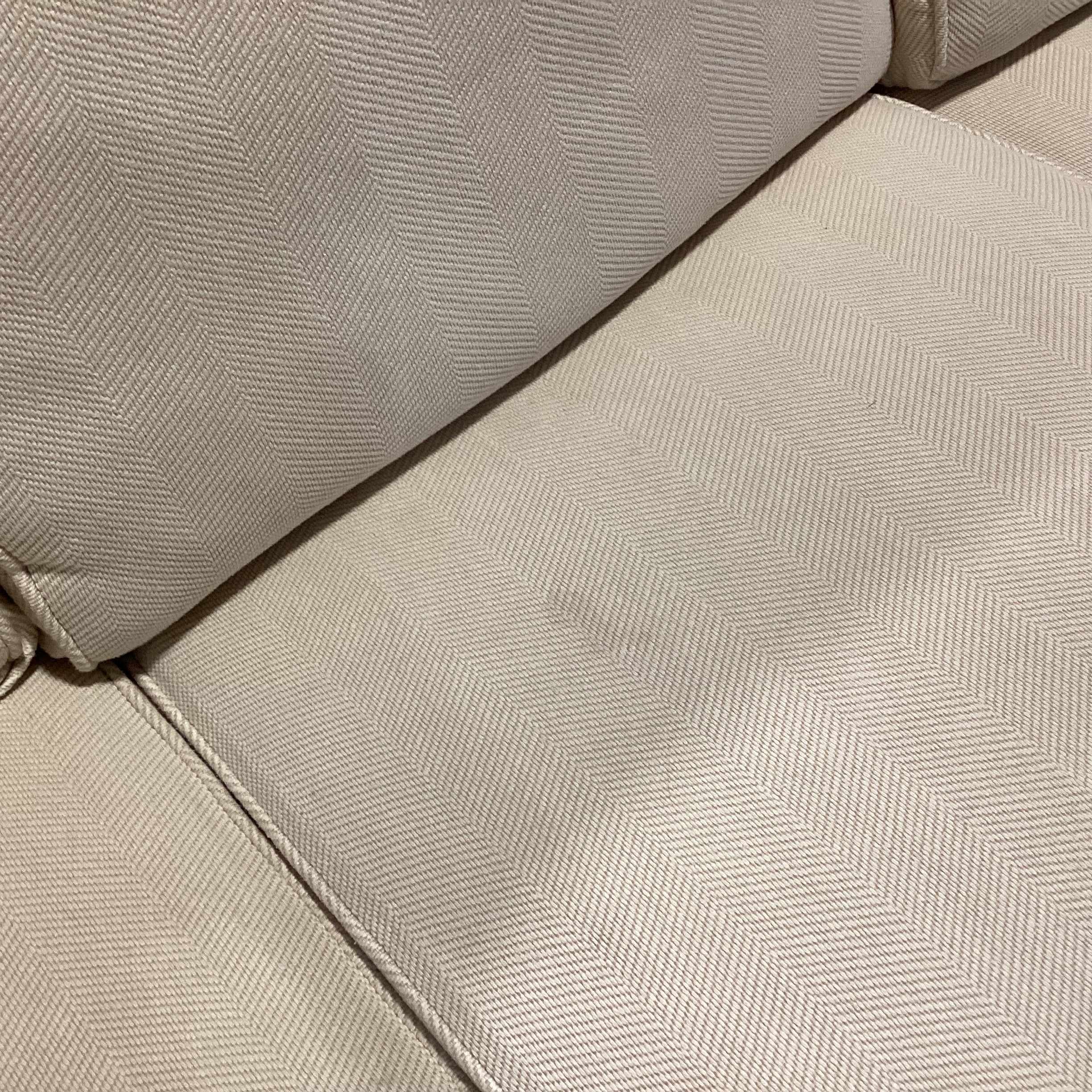 Pottery Barn Cream Woven Slip Covered Sofa 94"x 41"x 30"