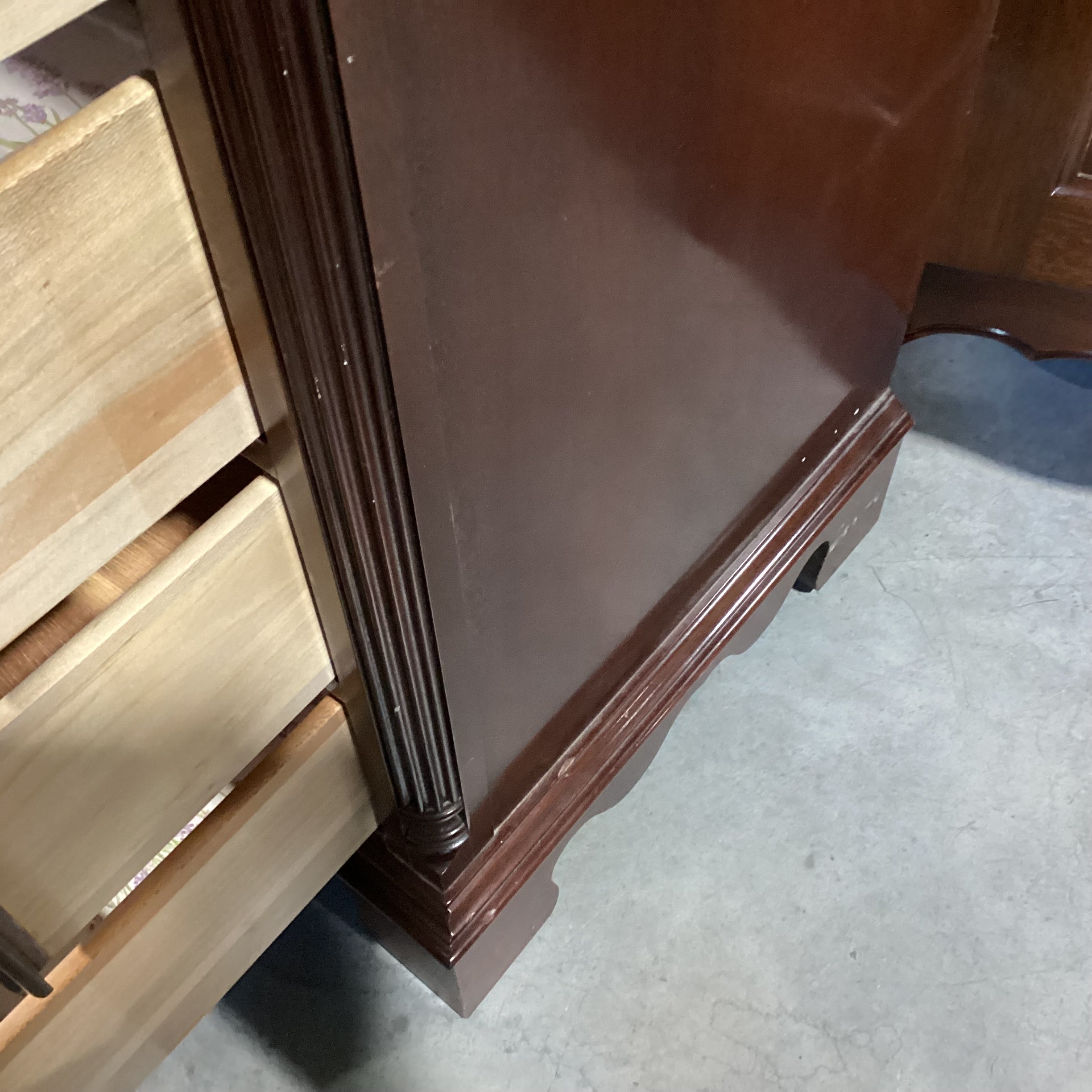 Lexington Dark Finish Wood 2 Door 4 Drawer Cabinet Dresser 36"x 21"x 60"
