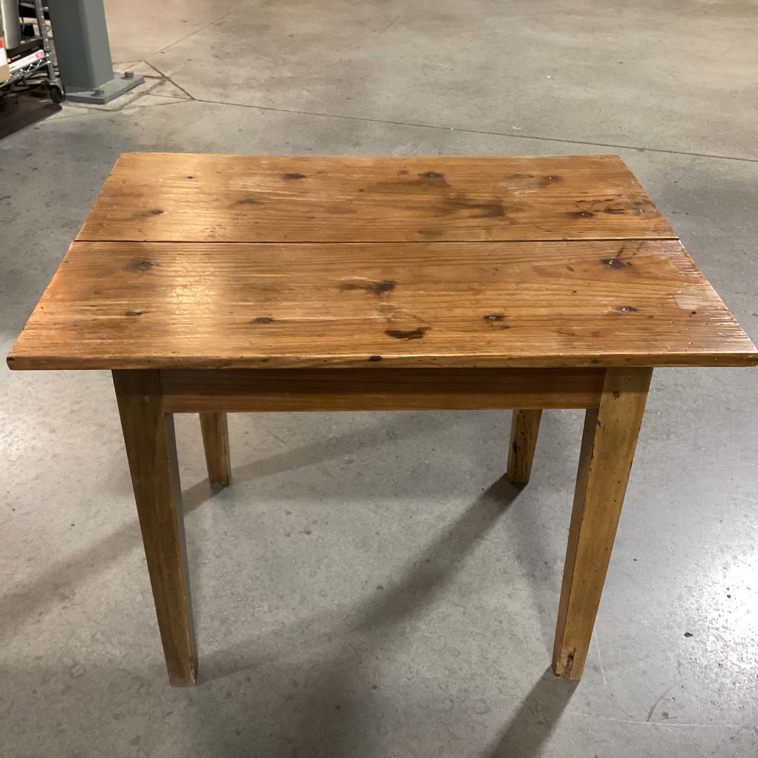 Antique Wood & Plank Accent Table 30"x 22.5"x 23"