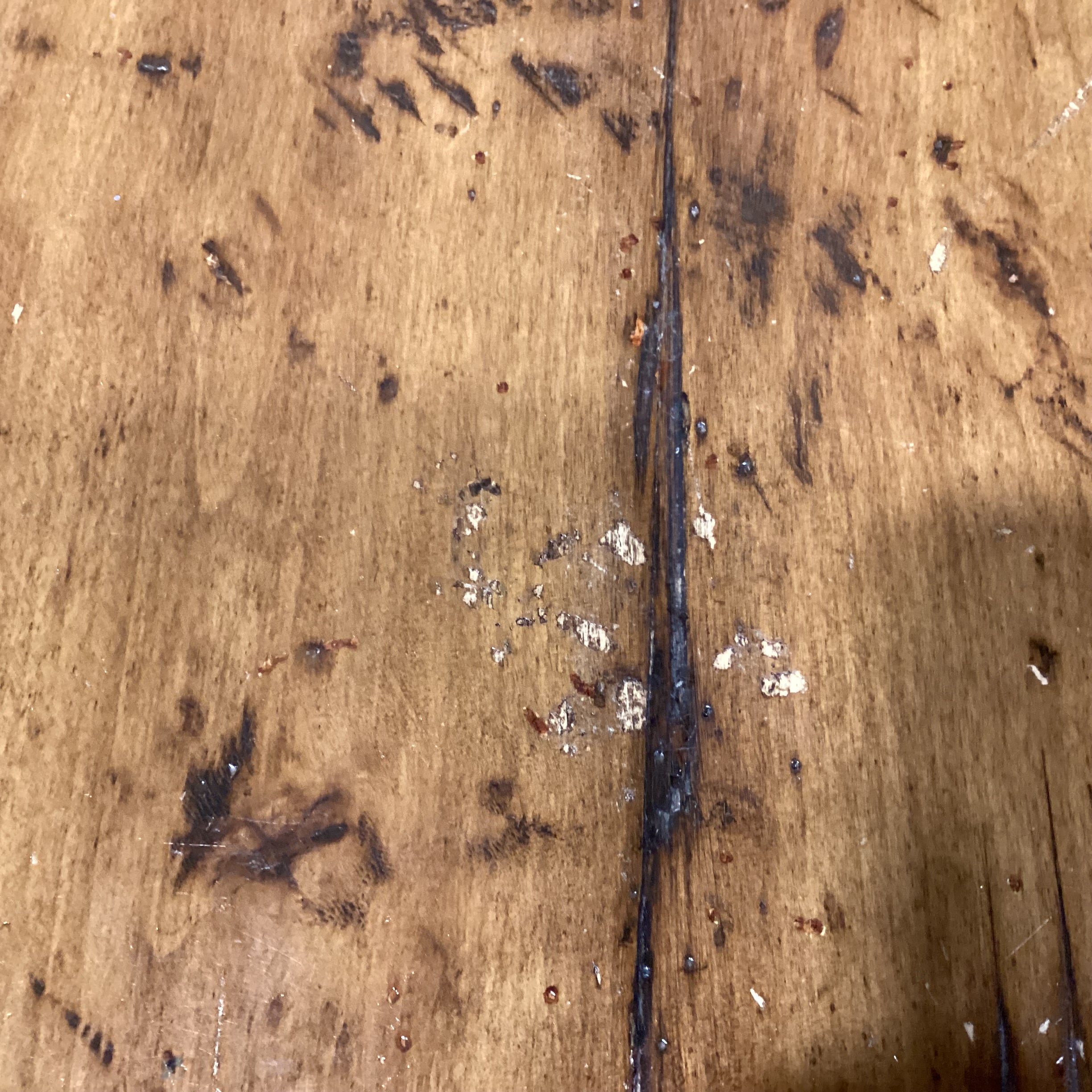 Light Distressed Wood with Pedestal Round Dining Table 62" Diameter x 29.5"