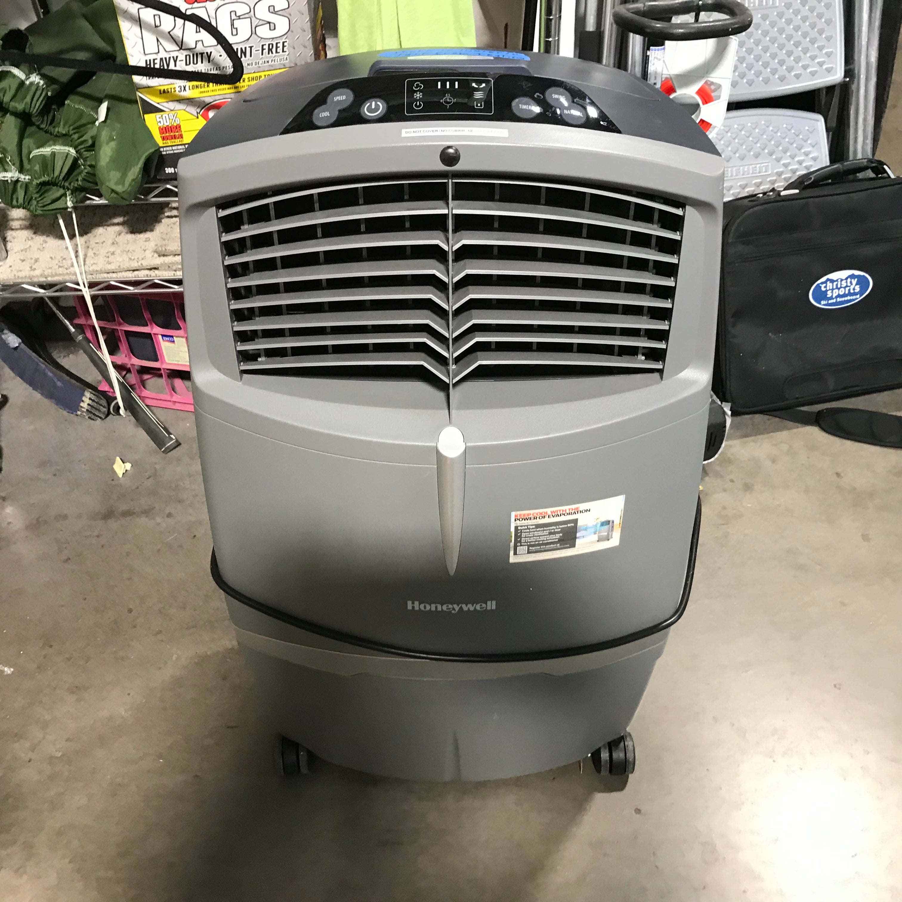 Honeywell Grey Portable Evaporative Cooler 16"x 12"x 35"