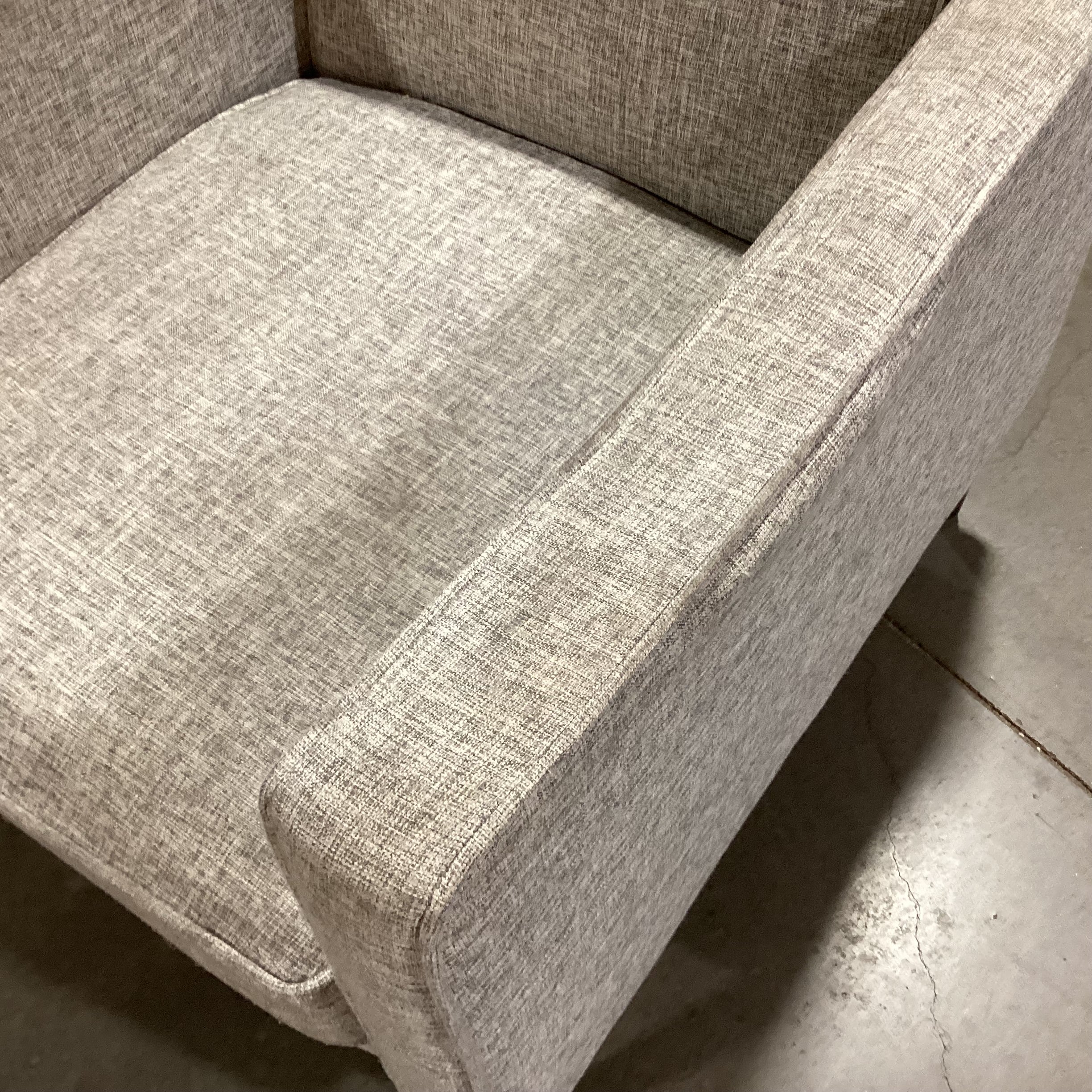 Noble House Home Furnishings Grey Heather Button Tufted Recliner Chair 28"x 34" to 54"x 37"